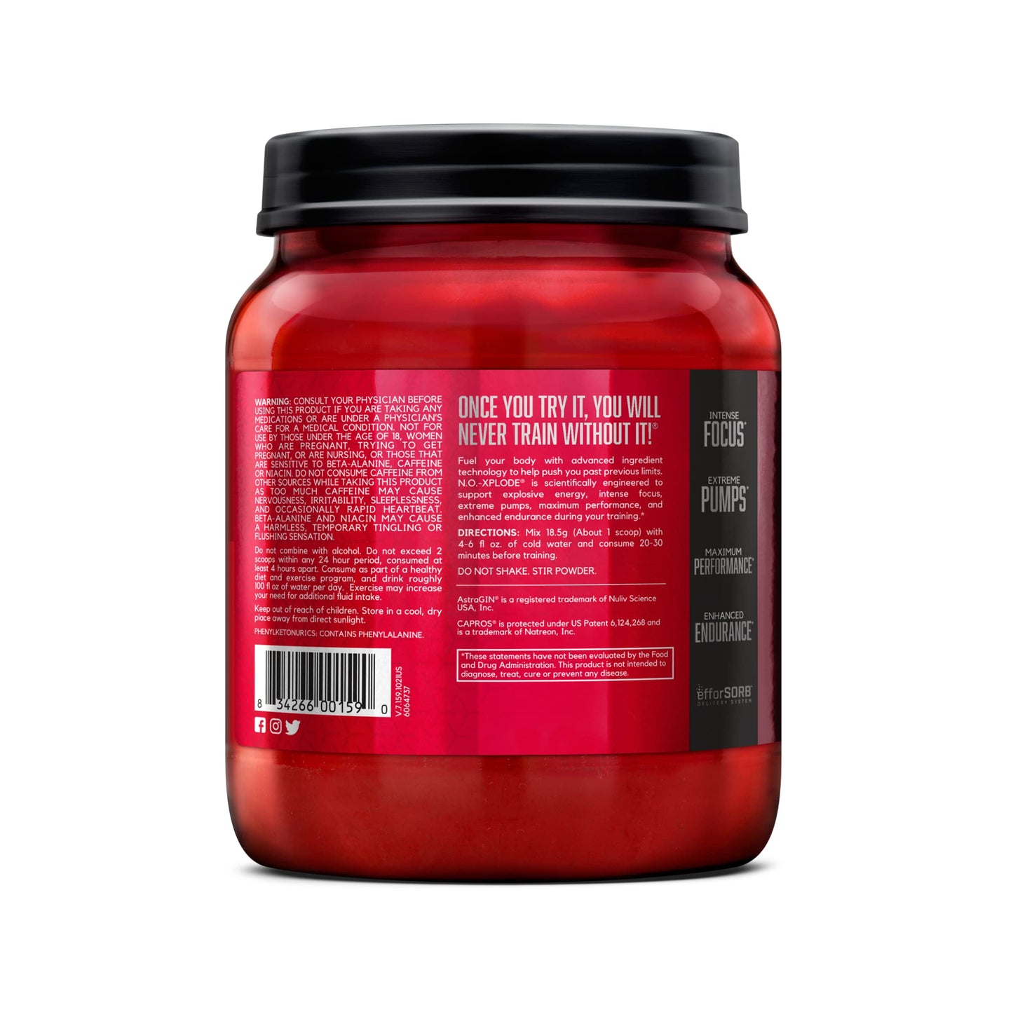 BSN N.O.-XPLODE Pre Workout Powder 39.2 Servings
