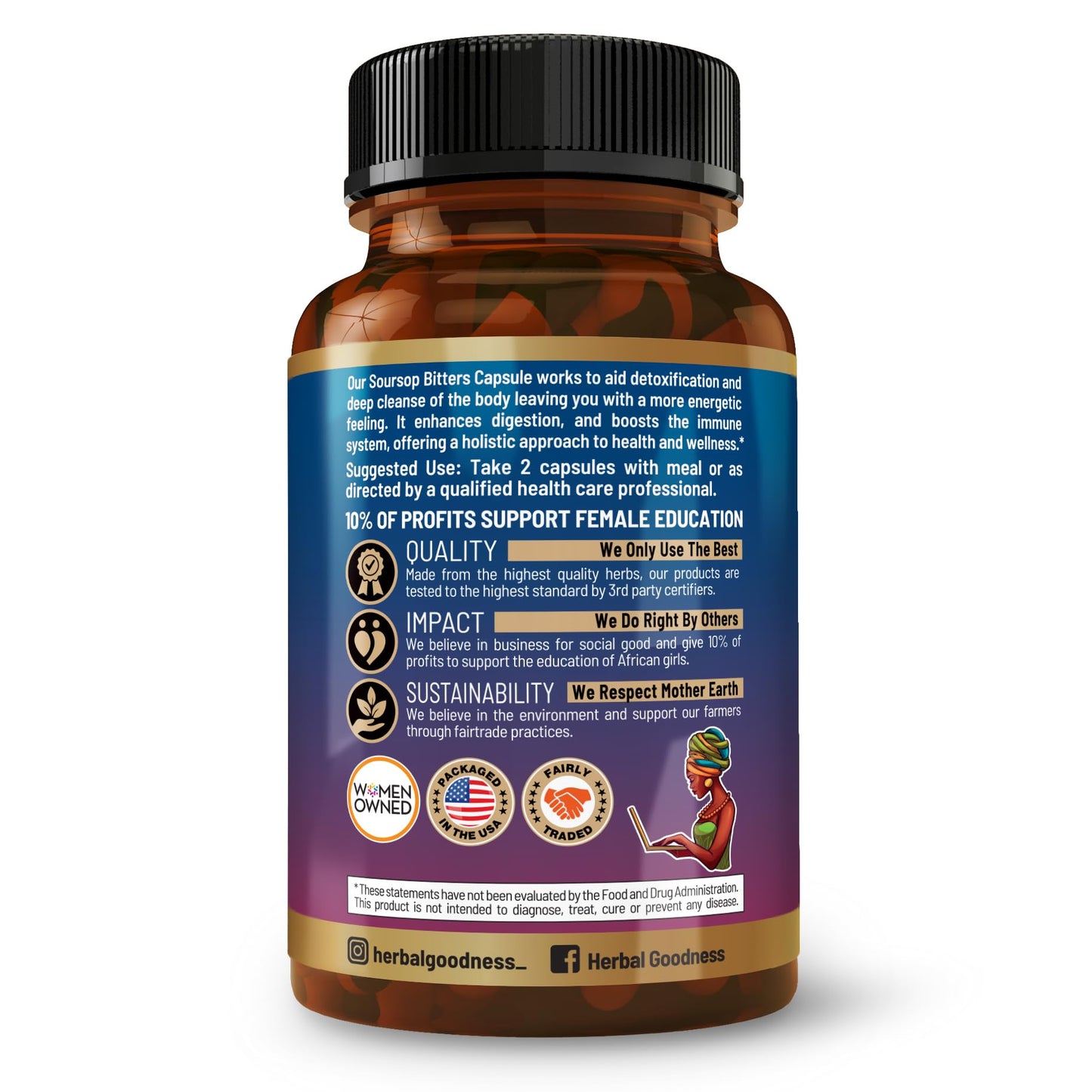 Herbal Goodness Soursop Bitters Capsules 120