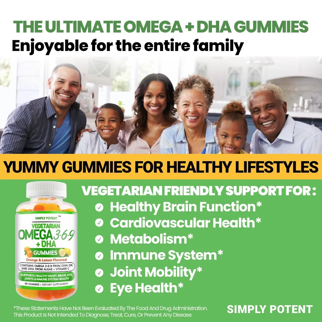 Simply Potent Omega 3 Fish Oil Gummies, 60 Count