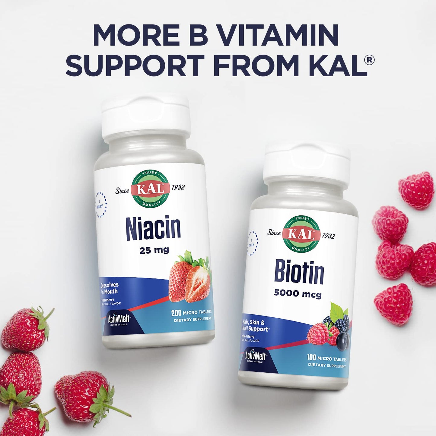 KAL Vitamin B-6 B-12 Folic Acid Supplement 60 Lozenges