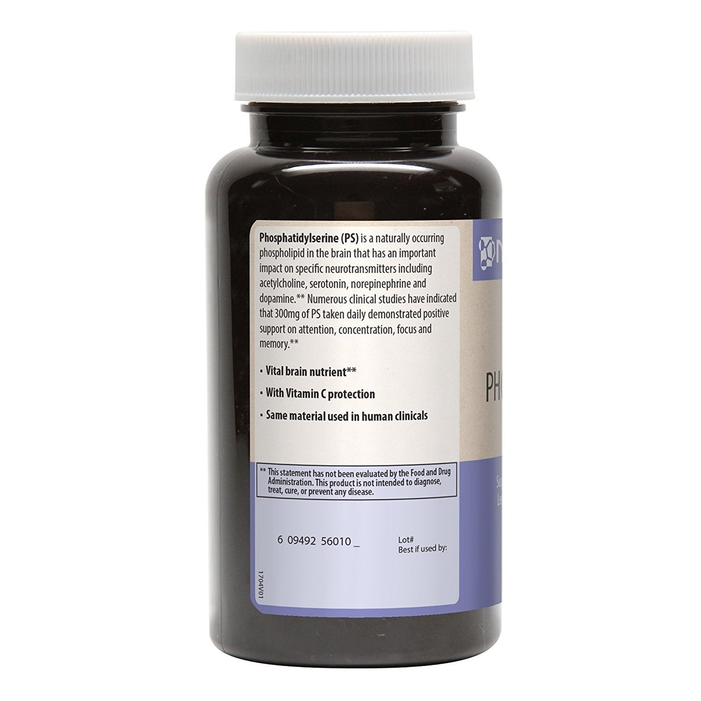 MRM Phosphatidylserine Supplement 10mg Softgels, 60 Count