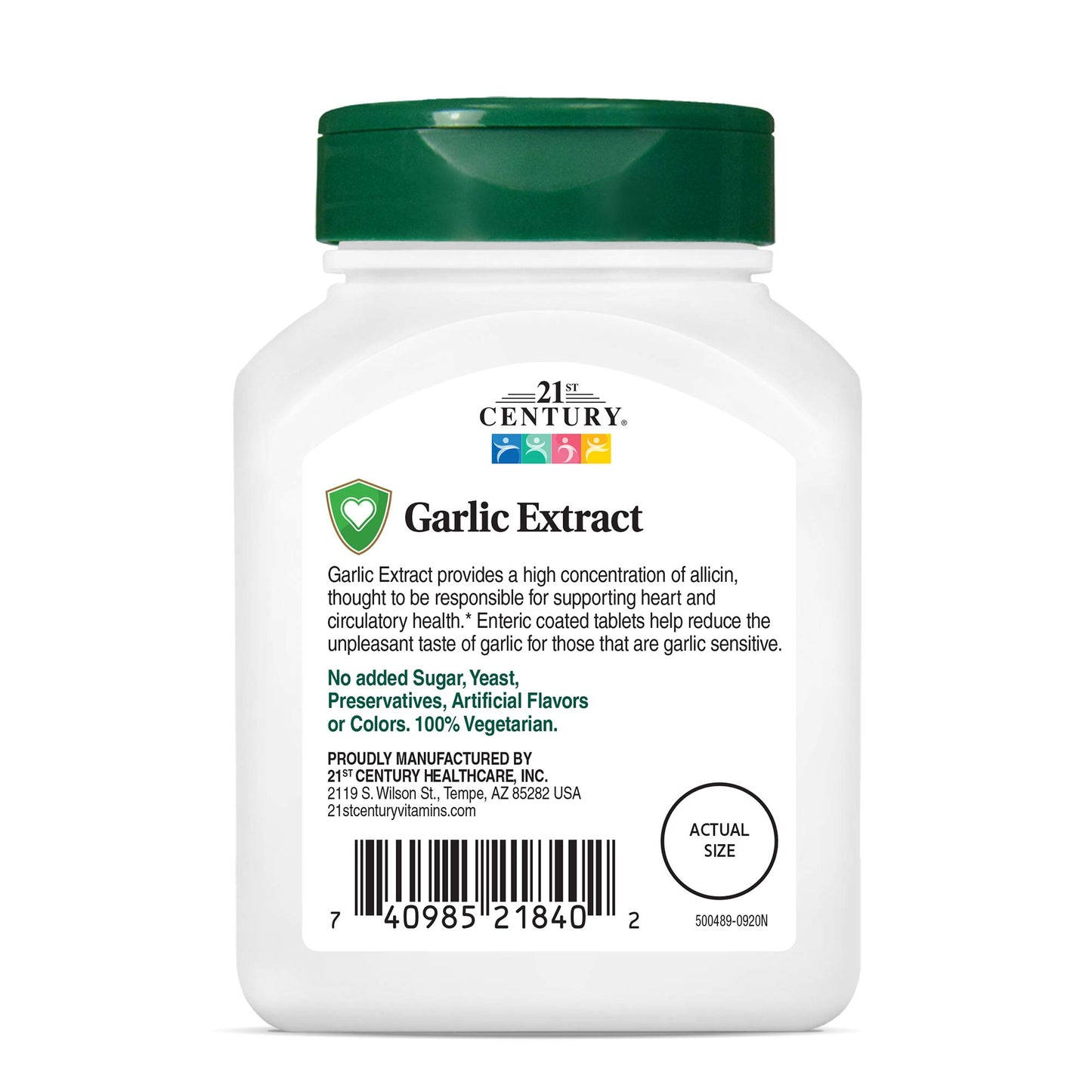 21st Century Garlic (odorless) Tablets, 240 Tablets