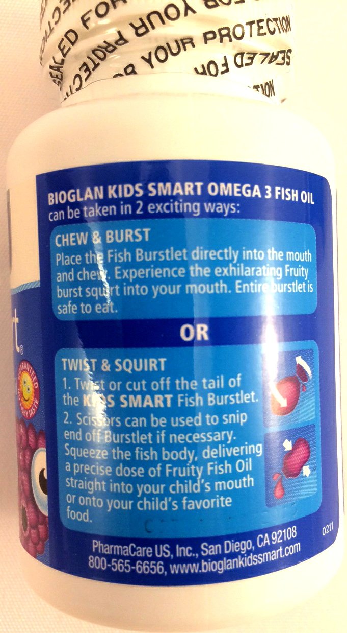 Unknown BioGlan Kids Smart Hi DHA Omega-3 Fish Oil Chewables, 2 Pack