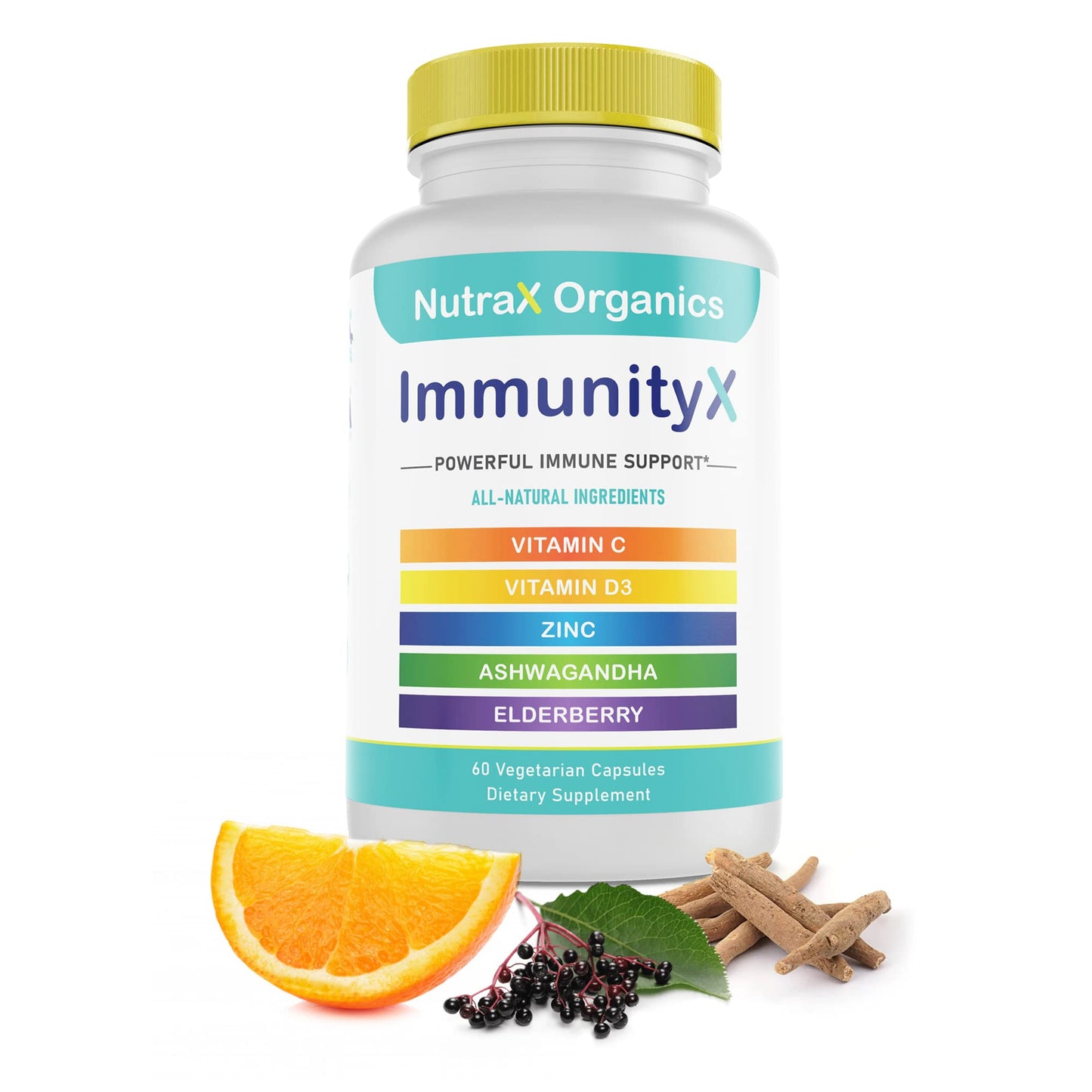 NutraX Organics All-in-One Organic Immune Support Supplement Capsules, 60 Count
