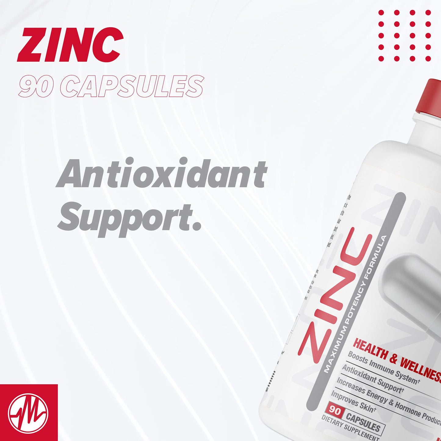 Metabolic Nutrition Zinc Supplement Capsules 90 Count