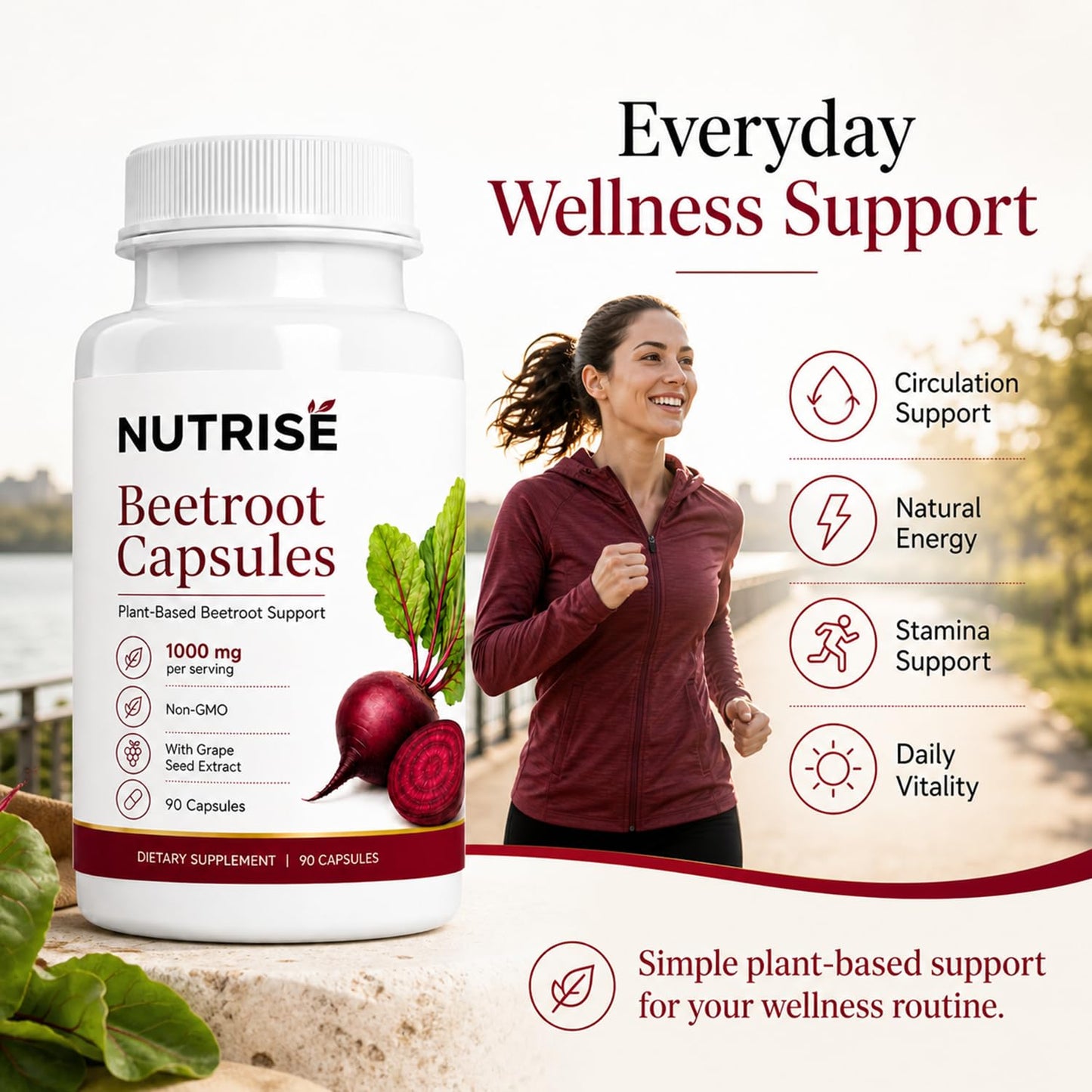 Onswildc Nutrise Beetroot Capsules 90 Capsules