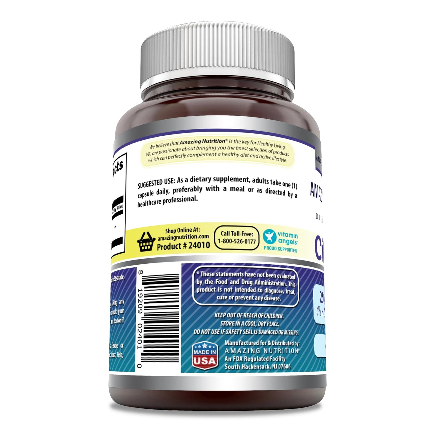 Amazing Nutrition Citicoline 250 mg Capsule 1 Count
