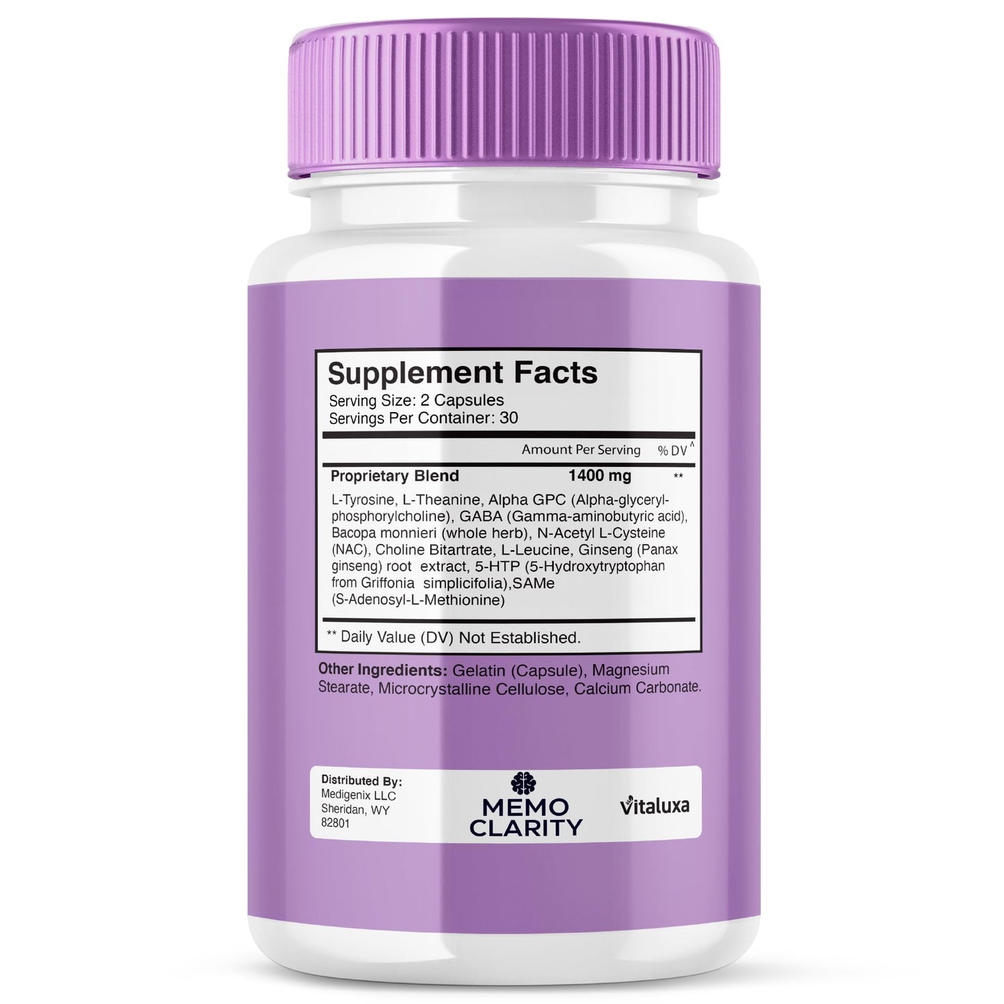 Vitaluxa Memo Clarity Capsules 60 Count