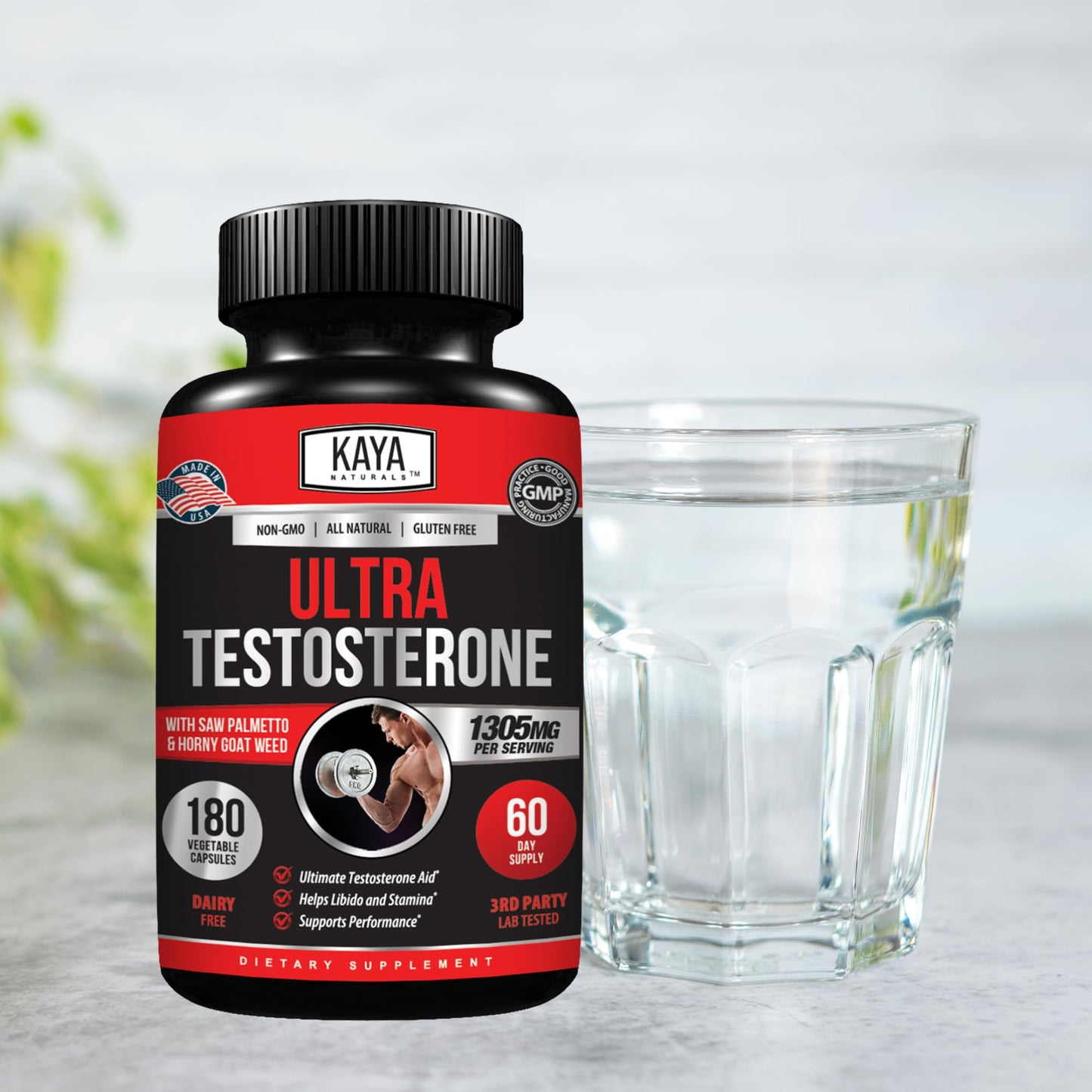 Kaya Naturals UltraTest Men's T Booster Capsules 180 Count