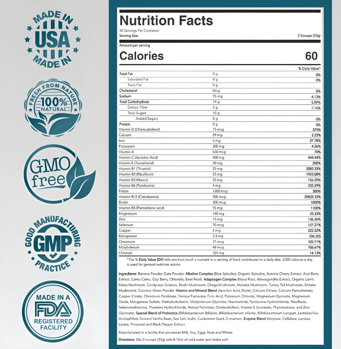 apotheka superfoods ELYXaR Daily Superfood Complex Powder 35