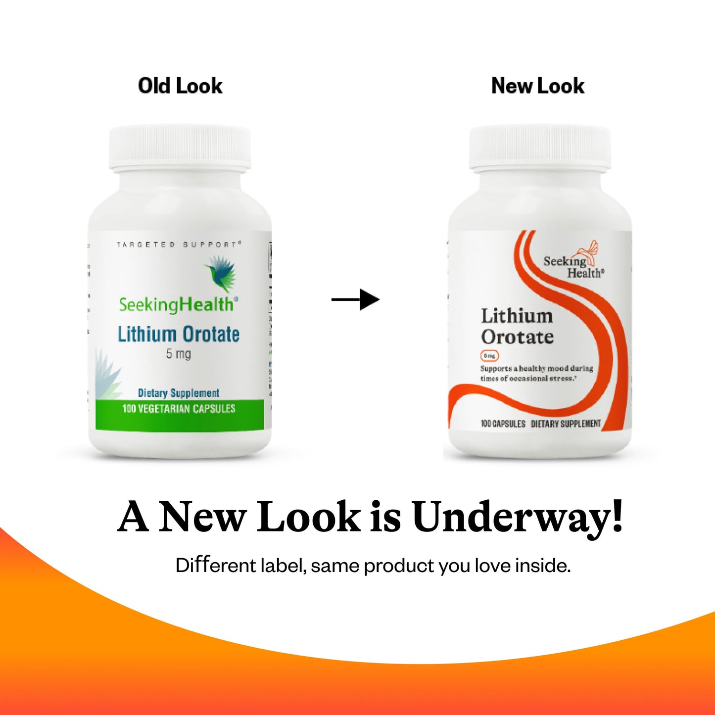 Seeking Health Lithium Orotate Mineral Supplement Capsules, 5 mg, 100 Capsules