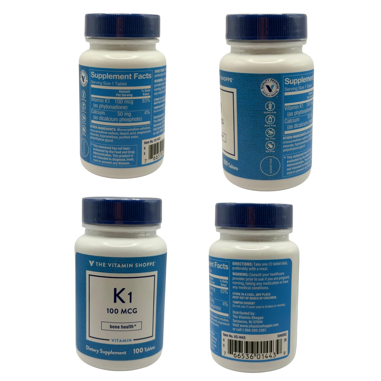 The Vitamin Shoppe Vitamin K1 100 mcg Tablet, 1 Count
