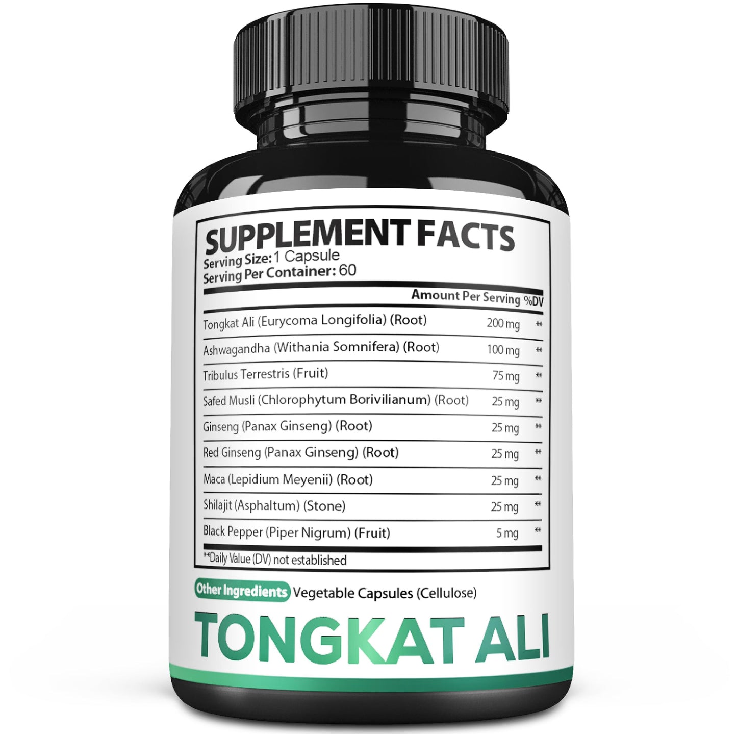 Satoomi Tongkat Ali Root Extract 200:1-9 Essential Herbs with Ashwagandha, Tribulus Terrestris & More - Support Strength, Energy and Healthy Immune, 60 Capsules
