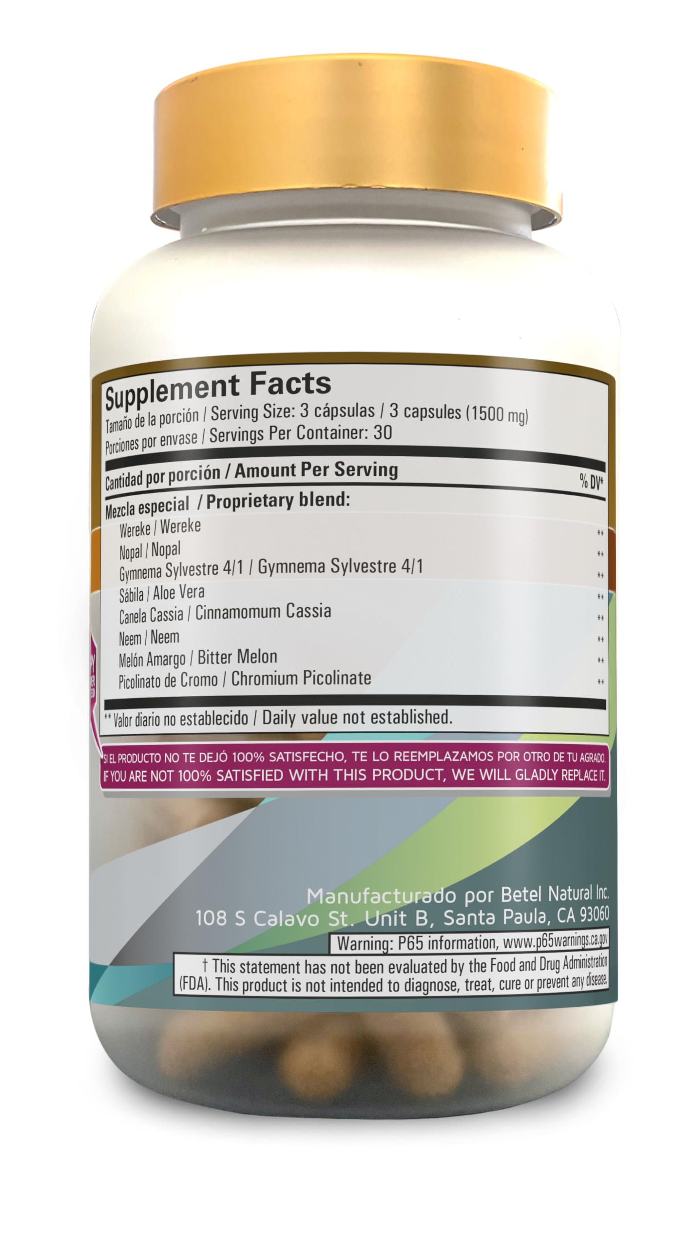 Betel Natural Diabetel Capsules 90 Count