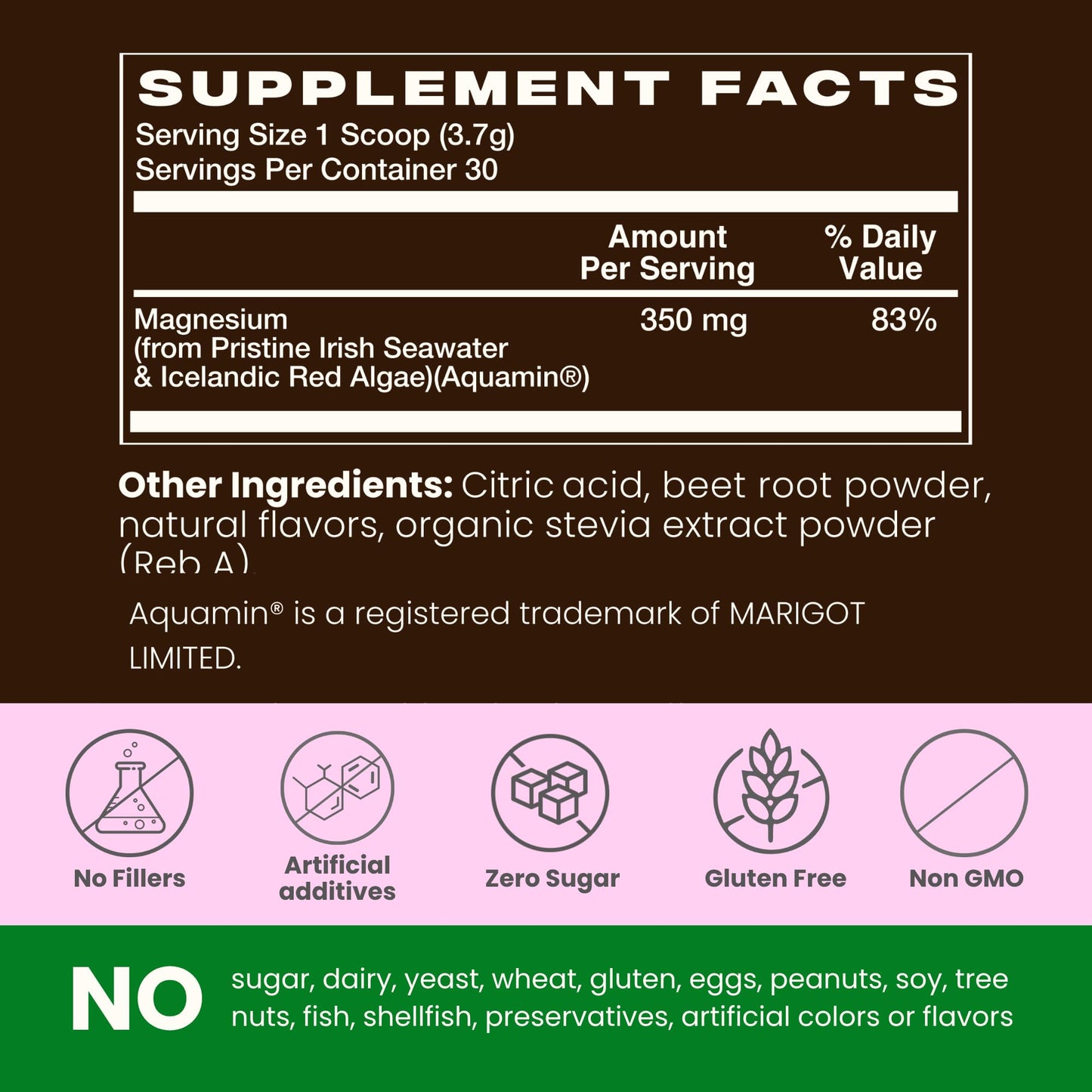 HUA Wellness Whole Food Magnesium Powder, 4 Oz