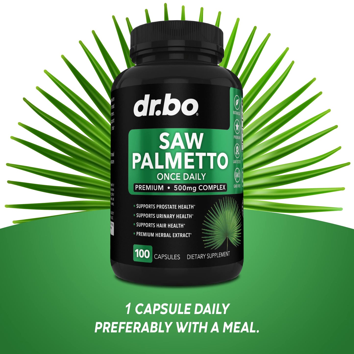 DR. BO Saw Palmetto Capsule, 100 Count