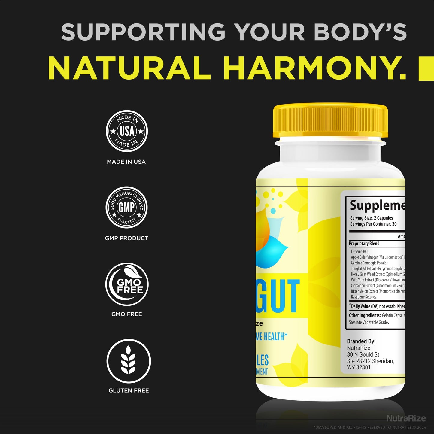 NutraRize VivoGut Capsule 60 Count