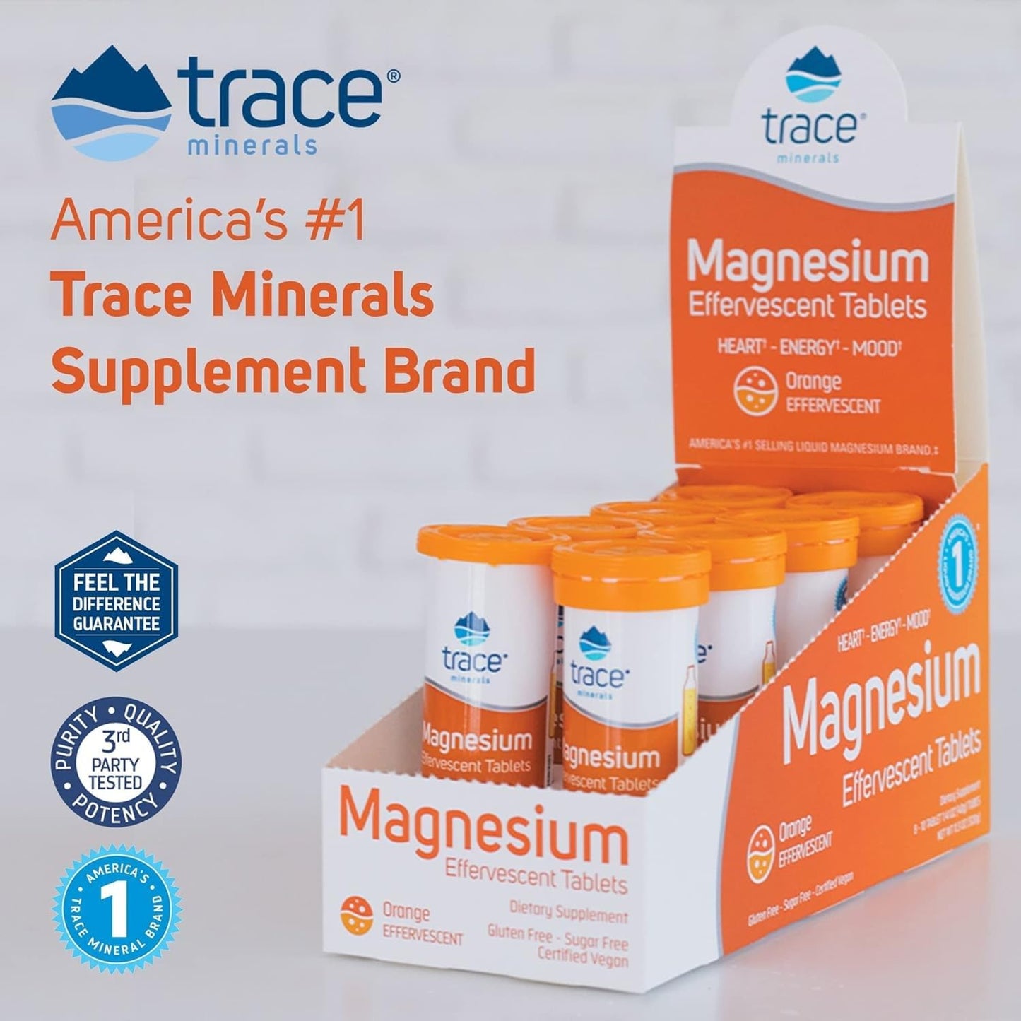 Trace Minerals Magnesium Effervescent Tablet, 10 Tablets