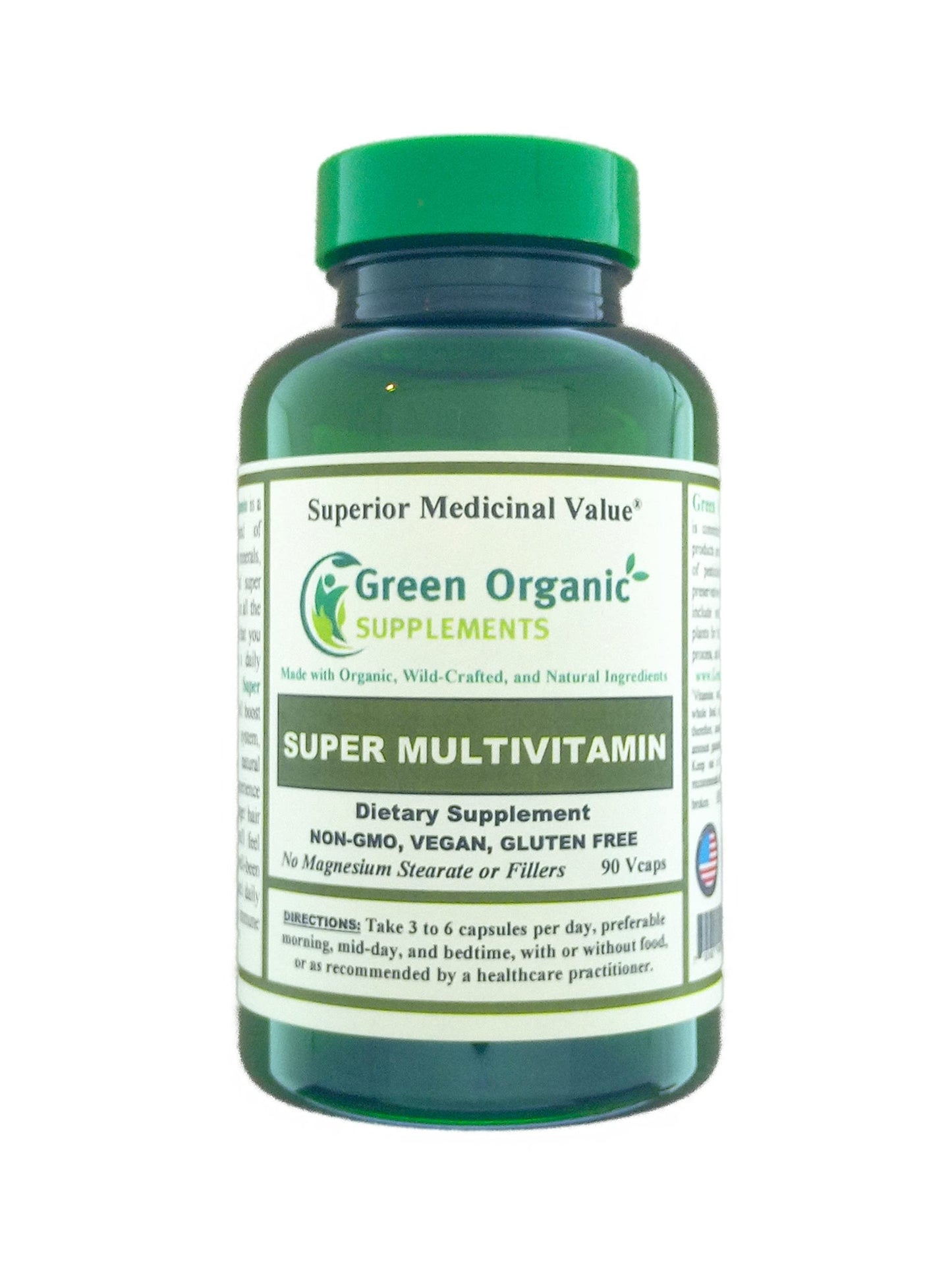 Green Organic Supplements Super Multivitamin Capsules 90