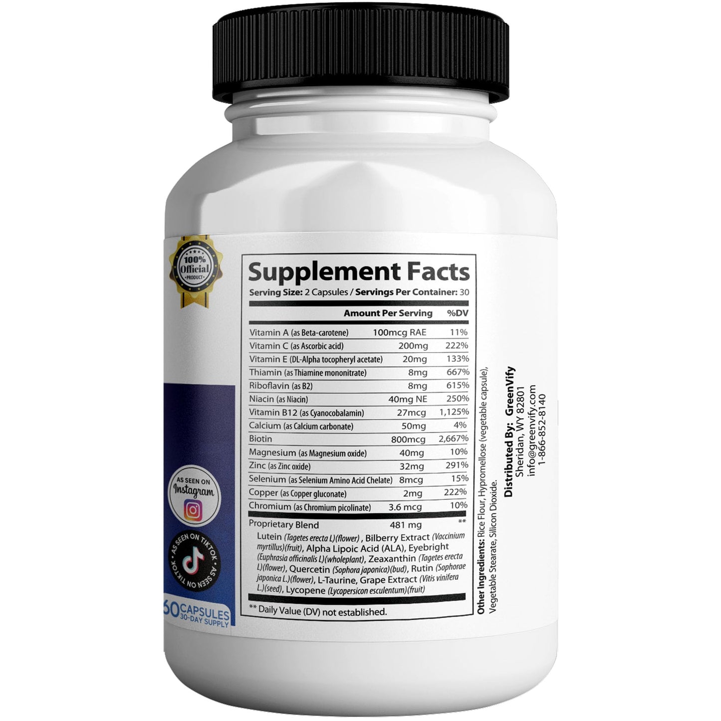 GREENVIFY VisiFlora Max Eye Health Supplement Capsule 60
