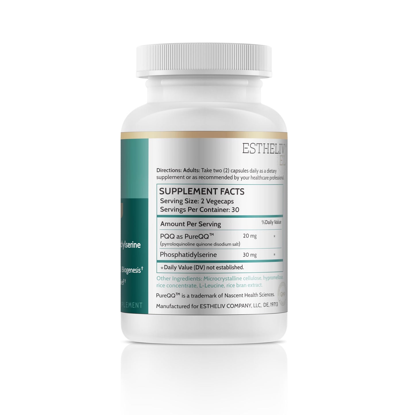 ESTHELIV PQQ with Phosphatidylserine Capsule 60 Count