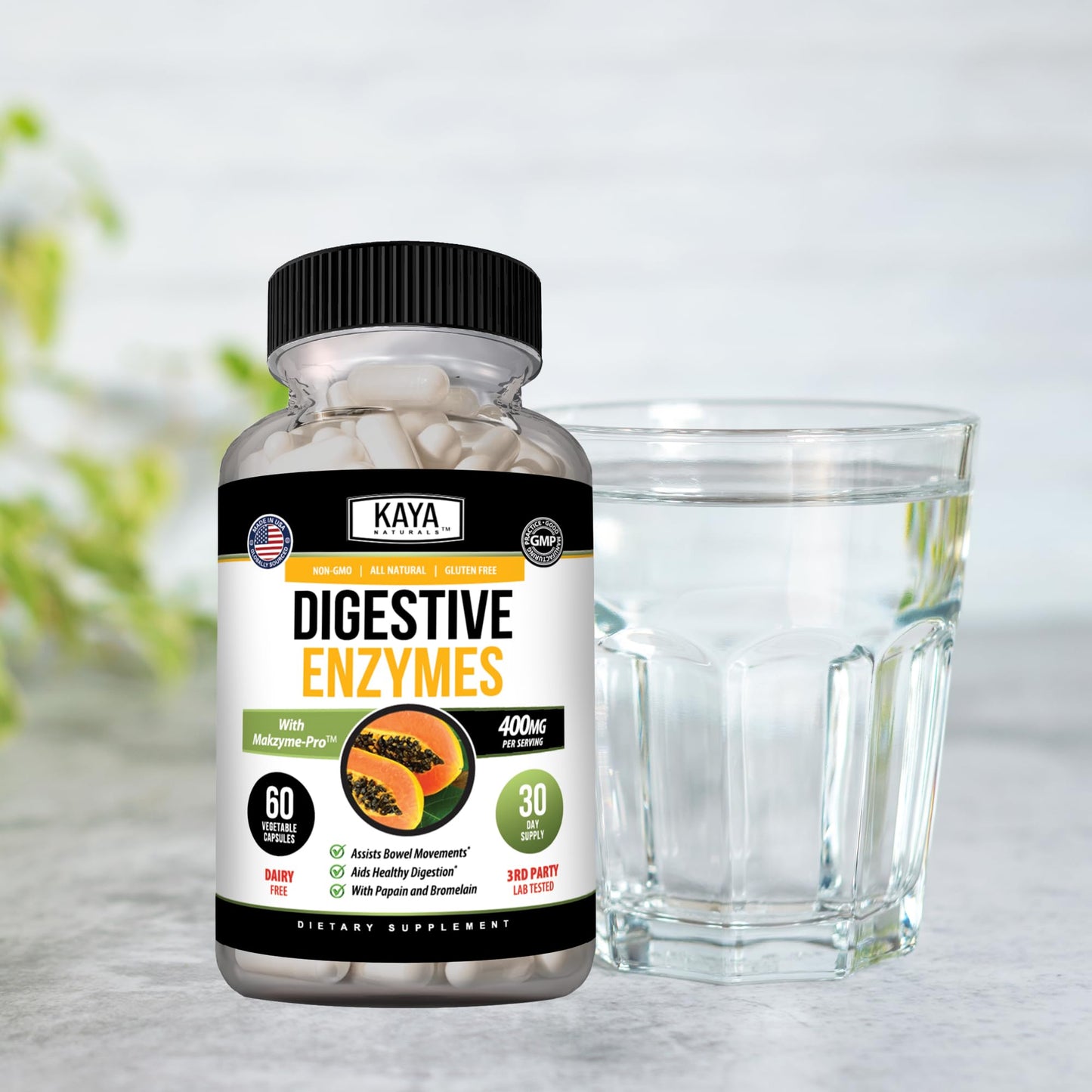 Kaya Naturals Digestive Enzymes Capsules 60