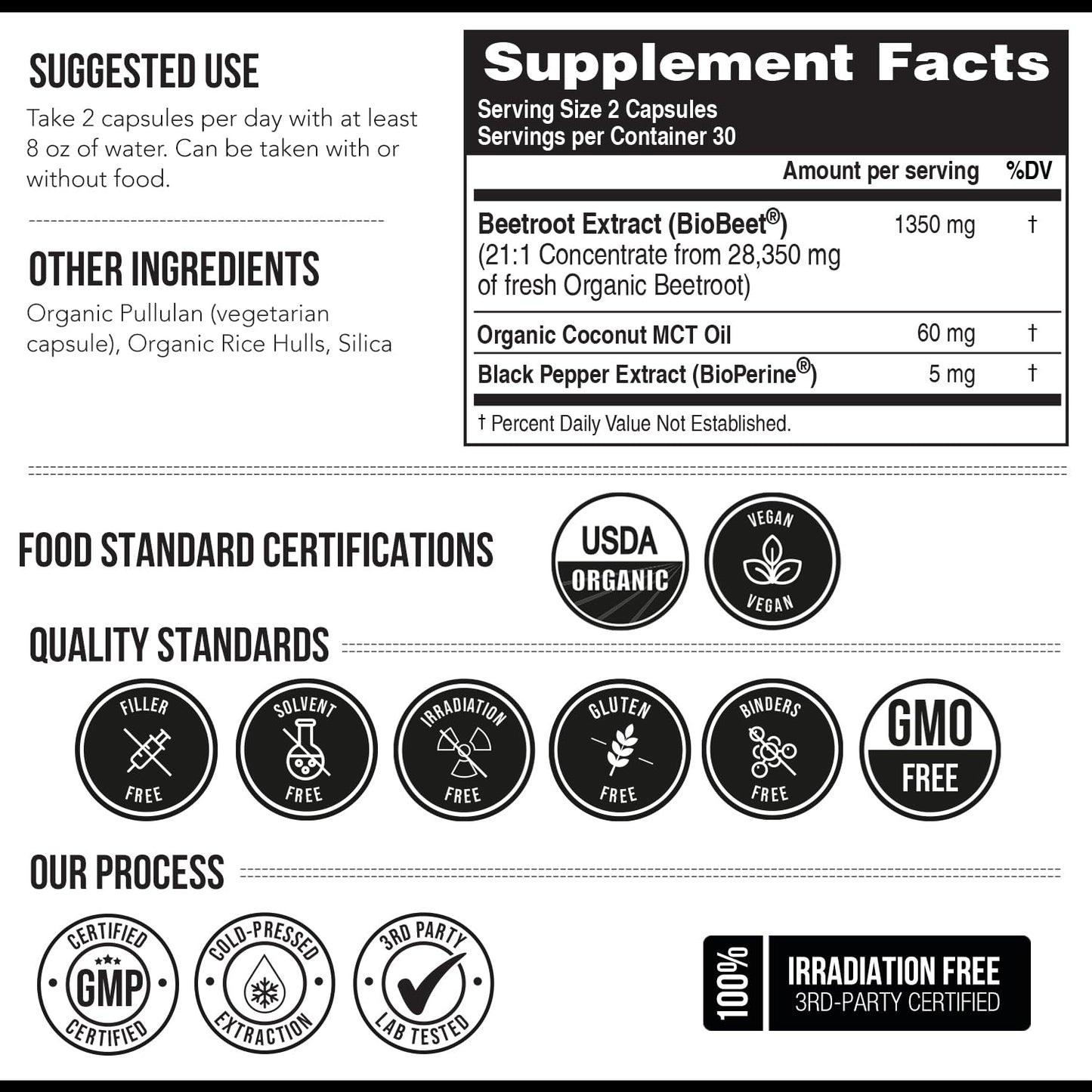 Triquetra Health BioBeet Max Strength Beet Root Capsules, 60 Count