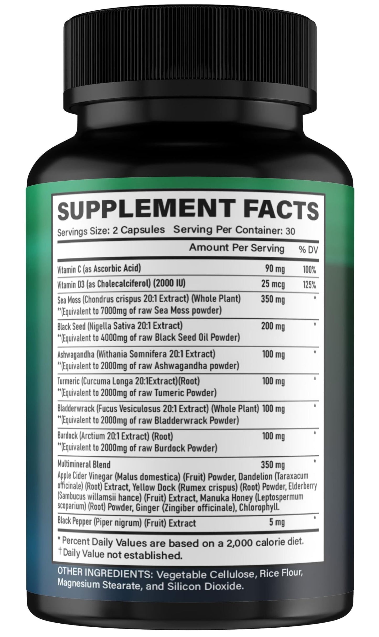 Gi.Da.Culture Shilajit and Sea Moss Combo Capsules 120