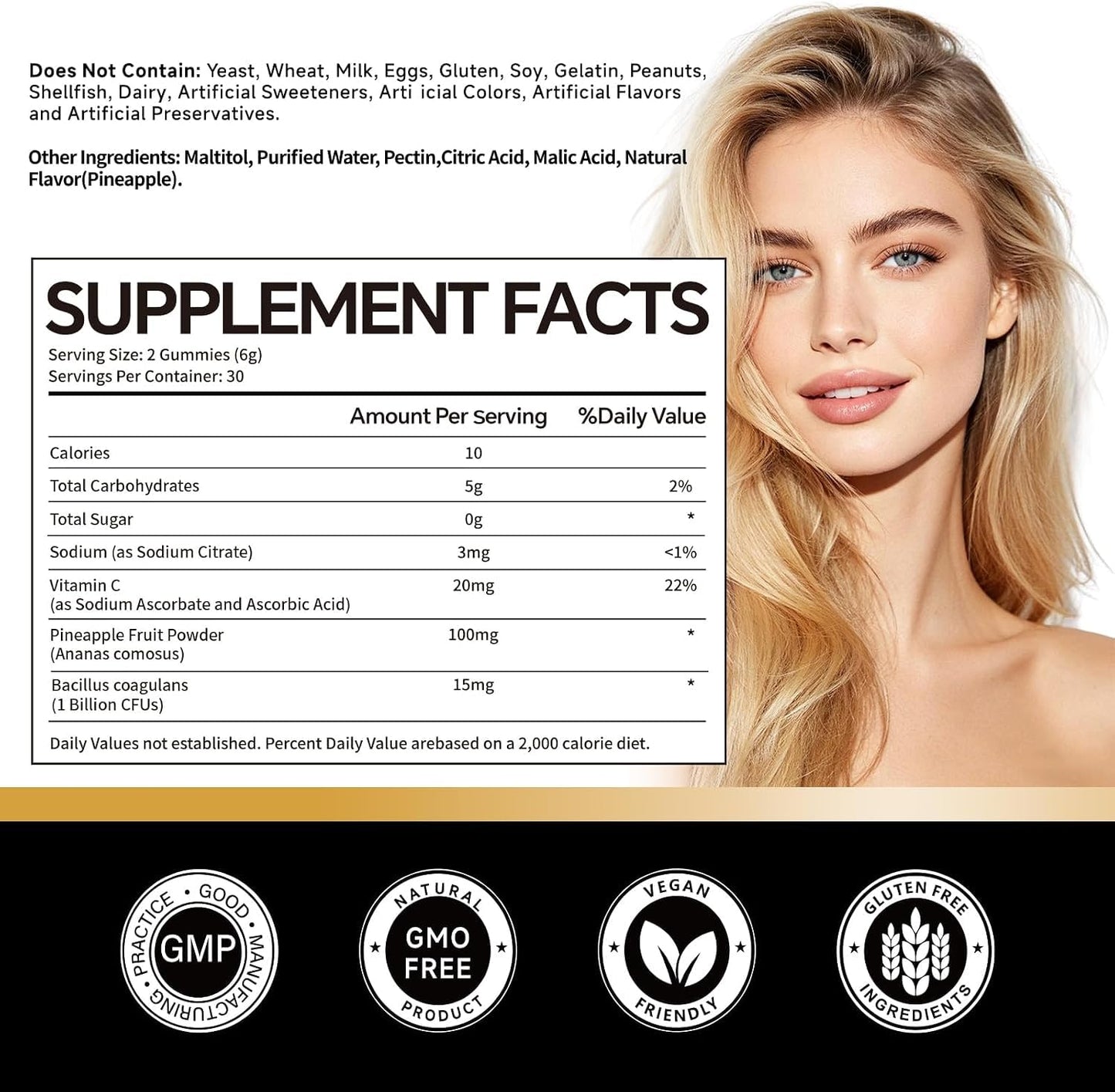 Foesdker Feminine Balance Gummies for Women, 60 Gummies