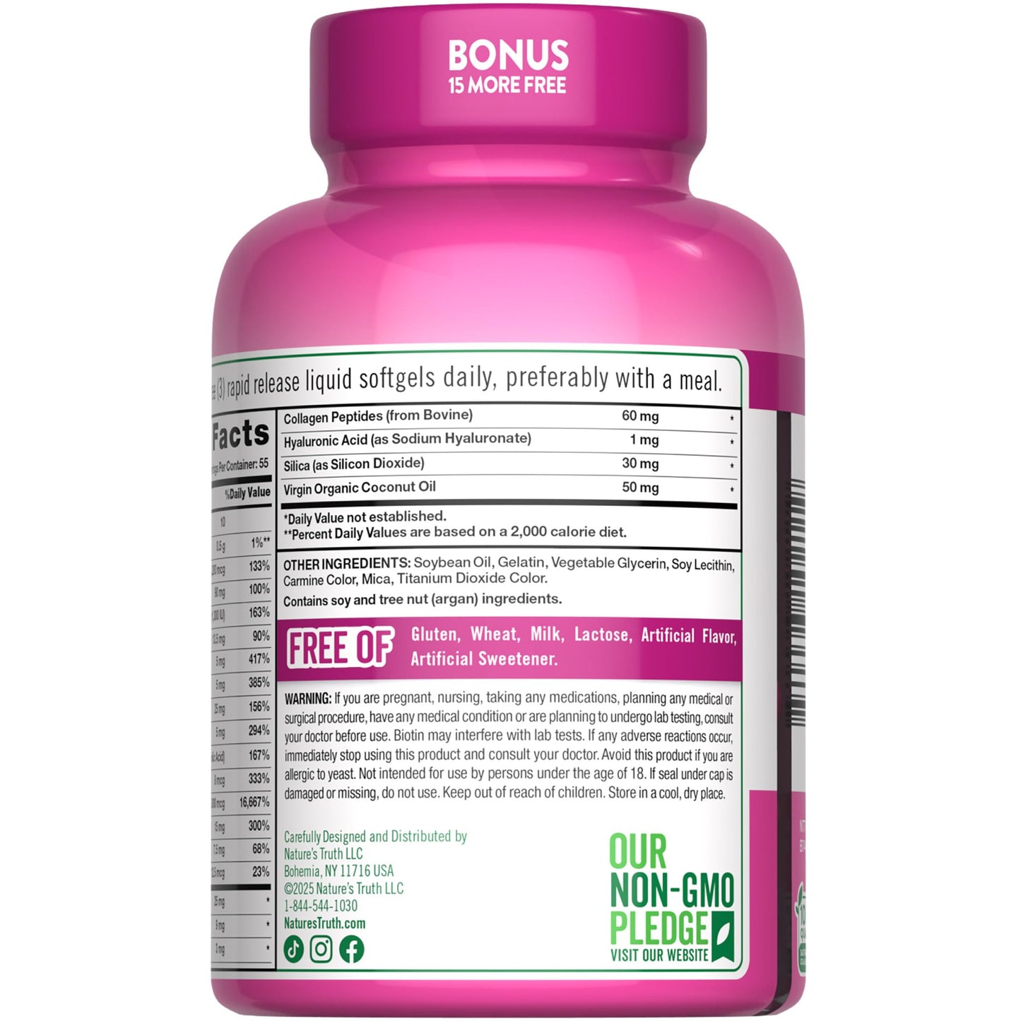 Nature's Truth Hair, Skin & Nails Vitamin Biotin 5000 mcg 165 Softgels
