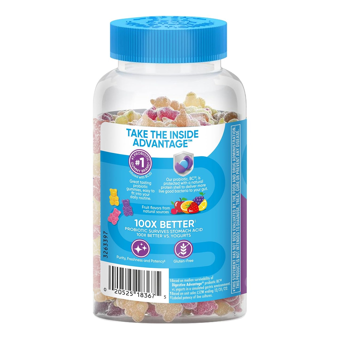 Digestive Advantage Daily Probiotic Gummies 240 Gummies