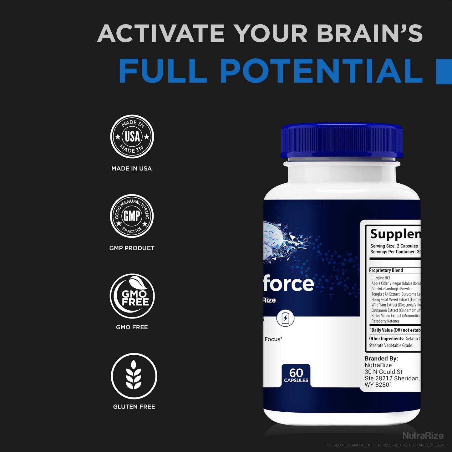 NutraRize Memo Force Capsules, 120 Capsules