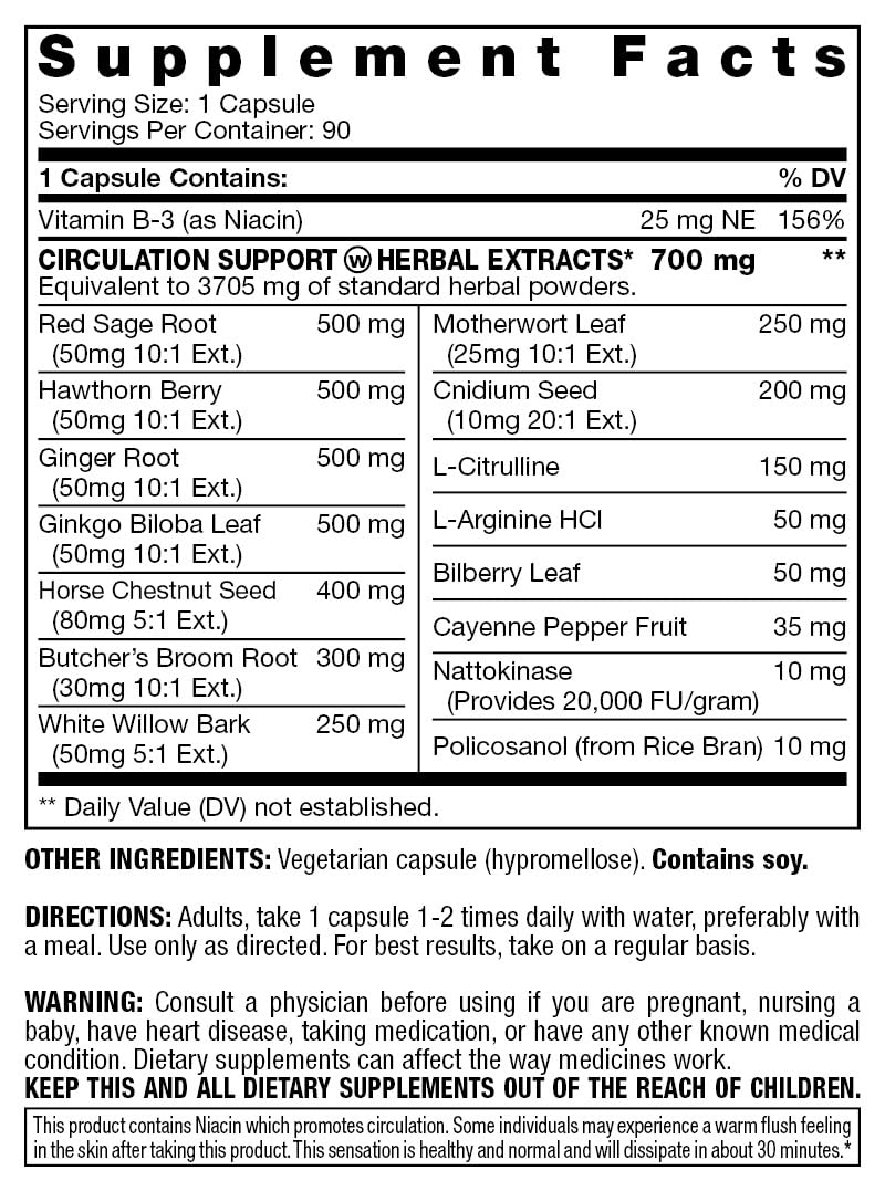 Fresh Start Circulation Support Capsules 90