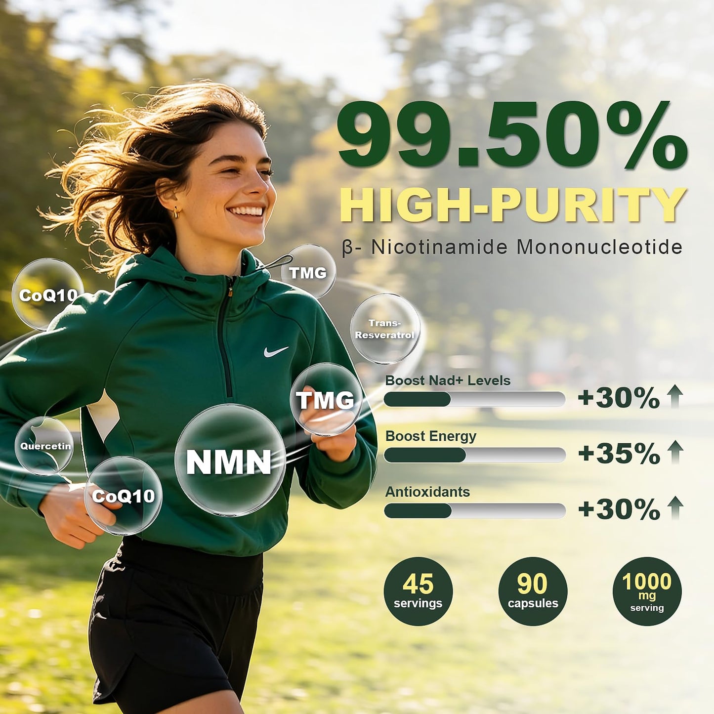 Leafgush NMN NAD+ Precursor Capsule, 90 Count
