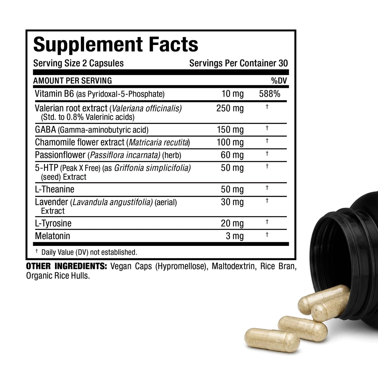 ALLMAX Lights Out Sleep Support Capsules, 60 Count