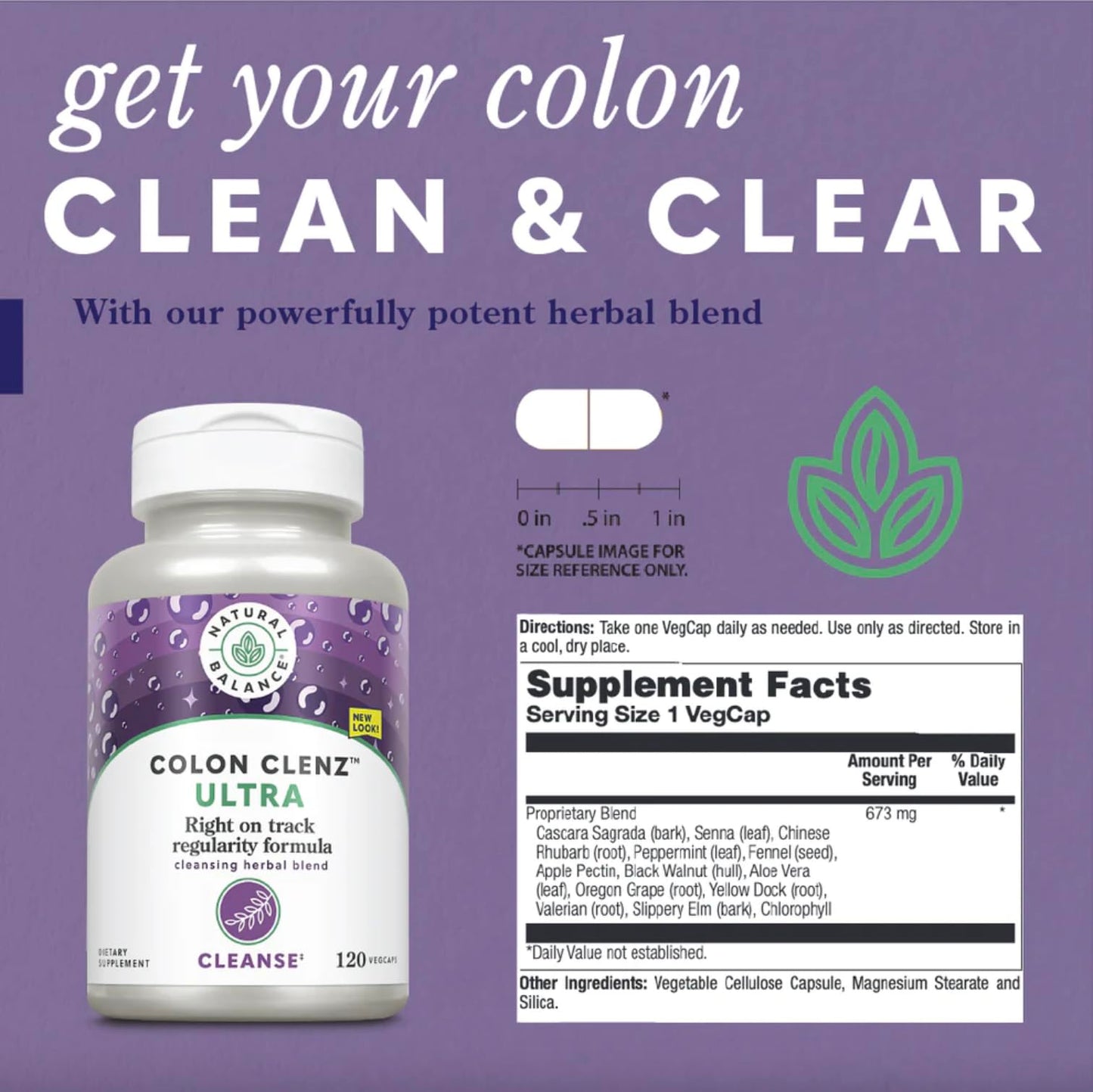 Natural Balance Ultra Colon Clenz Capsule, 120 Capsules