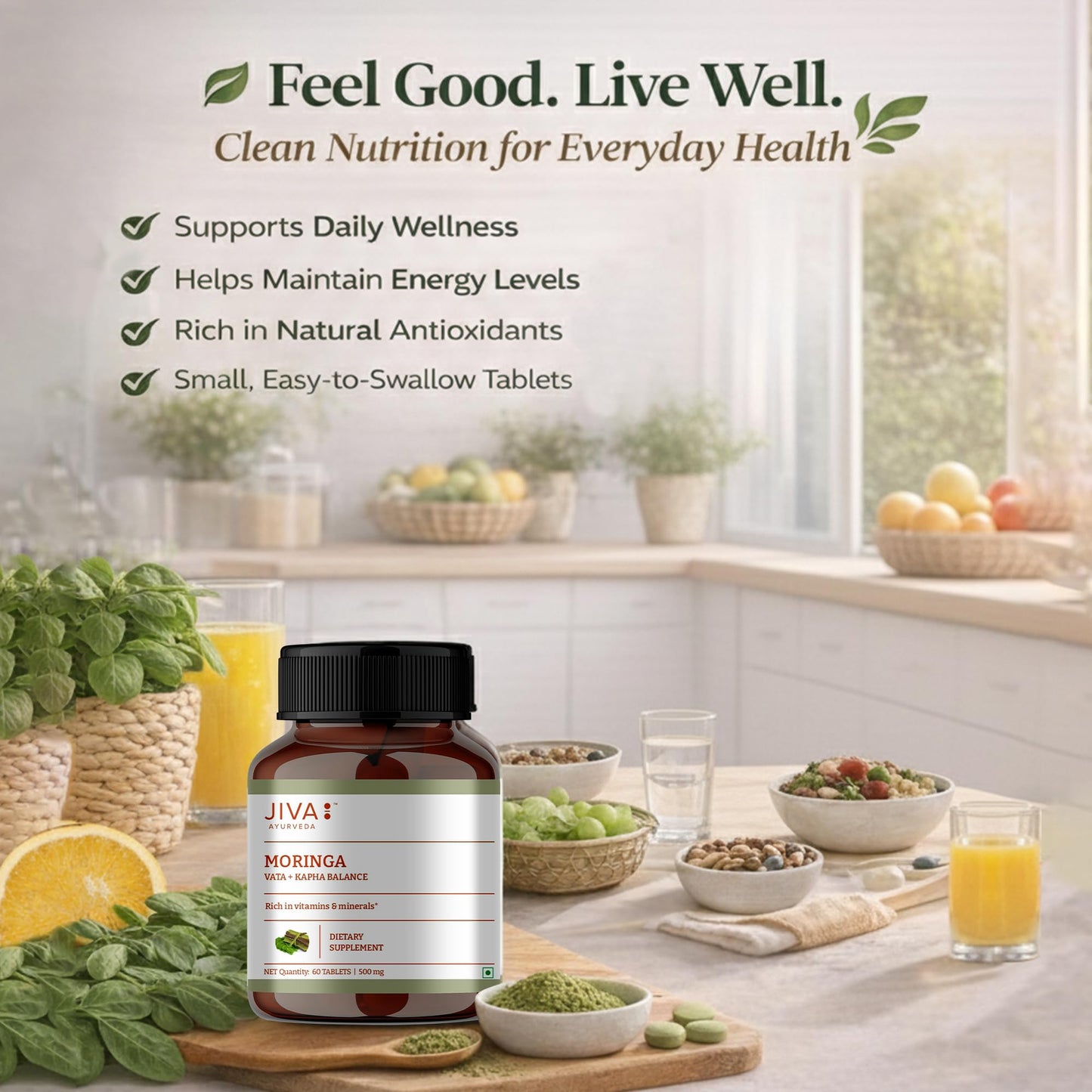 Jiva Ayurveda Moringa Tablets 60 Count