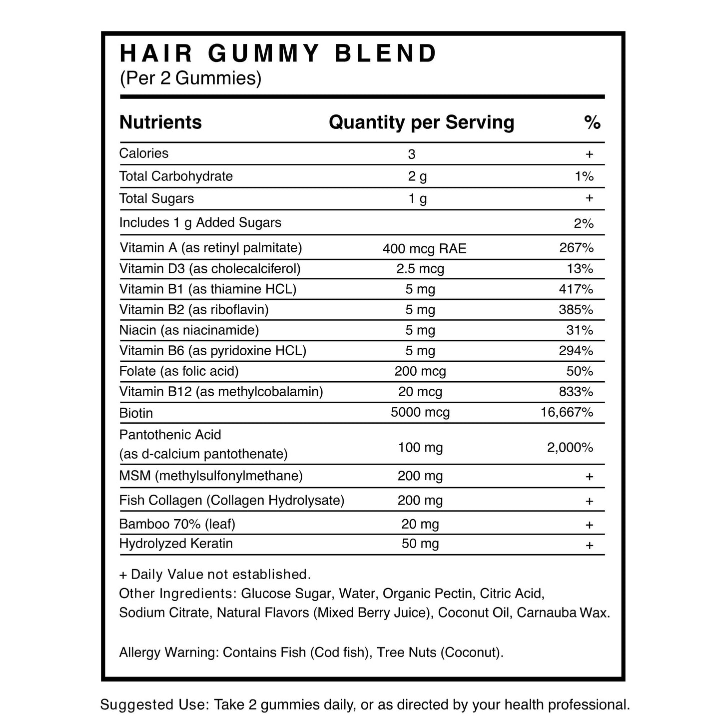 RE:ROOT Hair Growth Gummies – 5,000 mcg Biotin with Collagen, Keratin & MSM – Hair, Skin & Nails Support – 60 Gummies