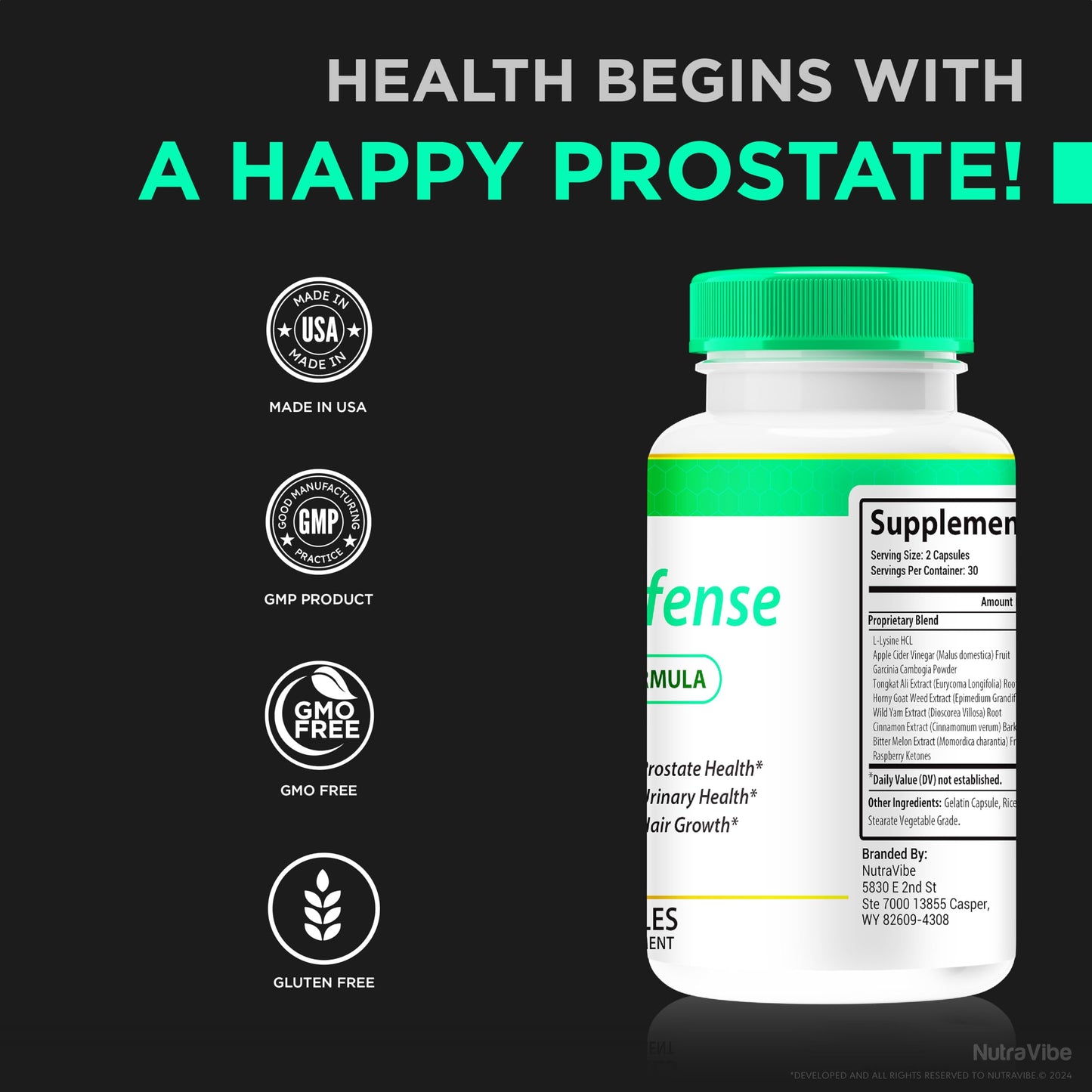 NutraVibe Prostafense 60 Capsules