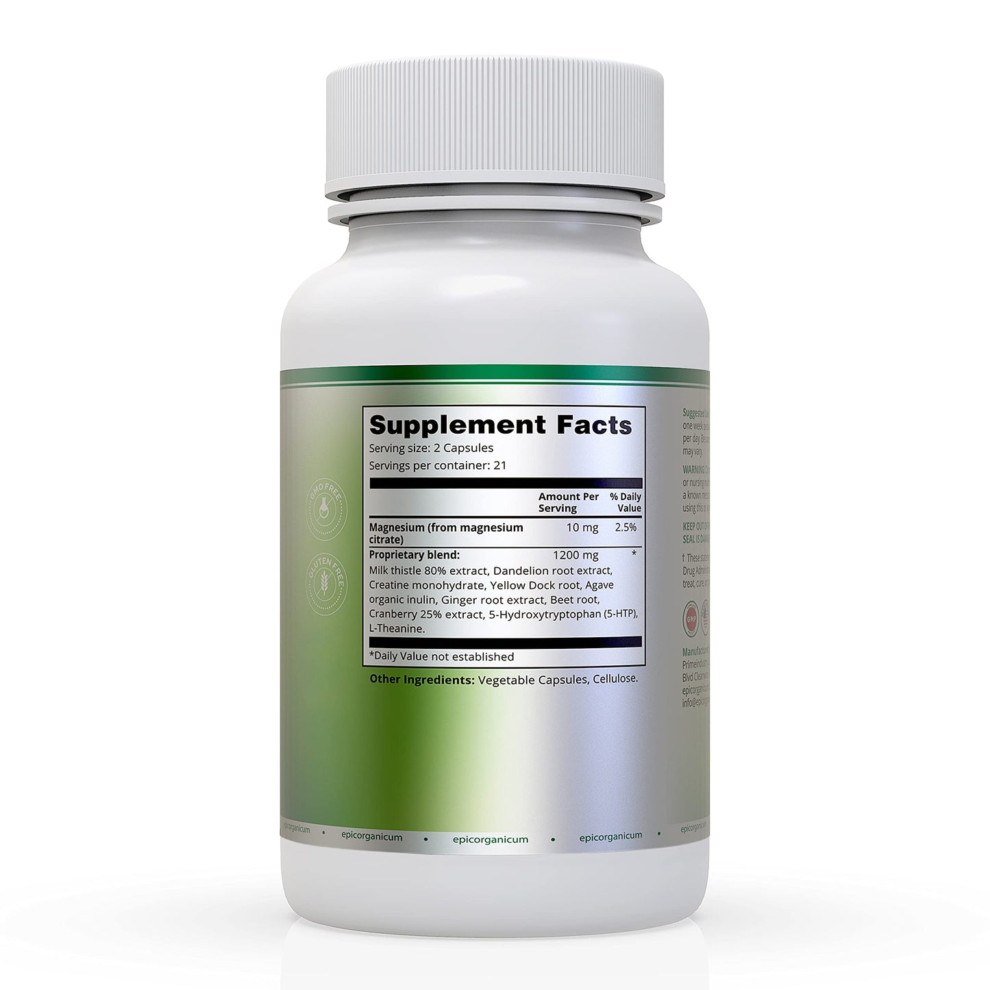 Epic Organicum 7 Day Detox Cleanse Capsules, 42 Count