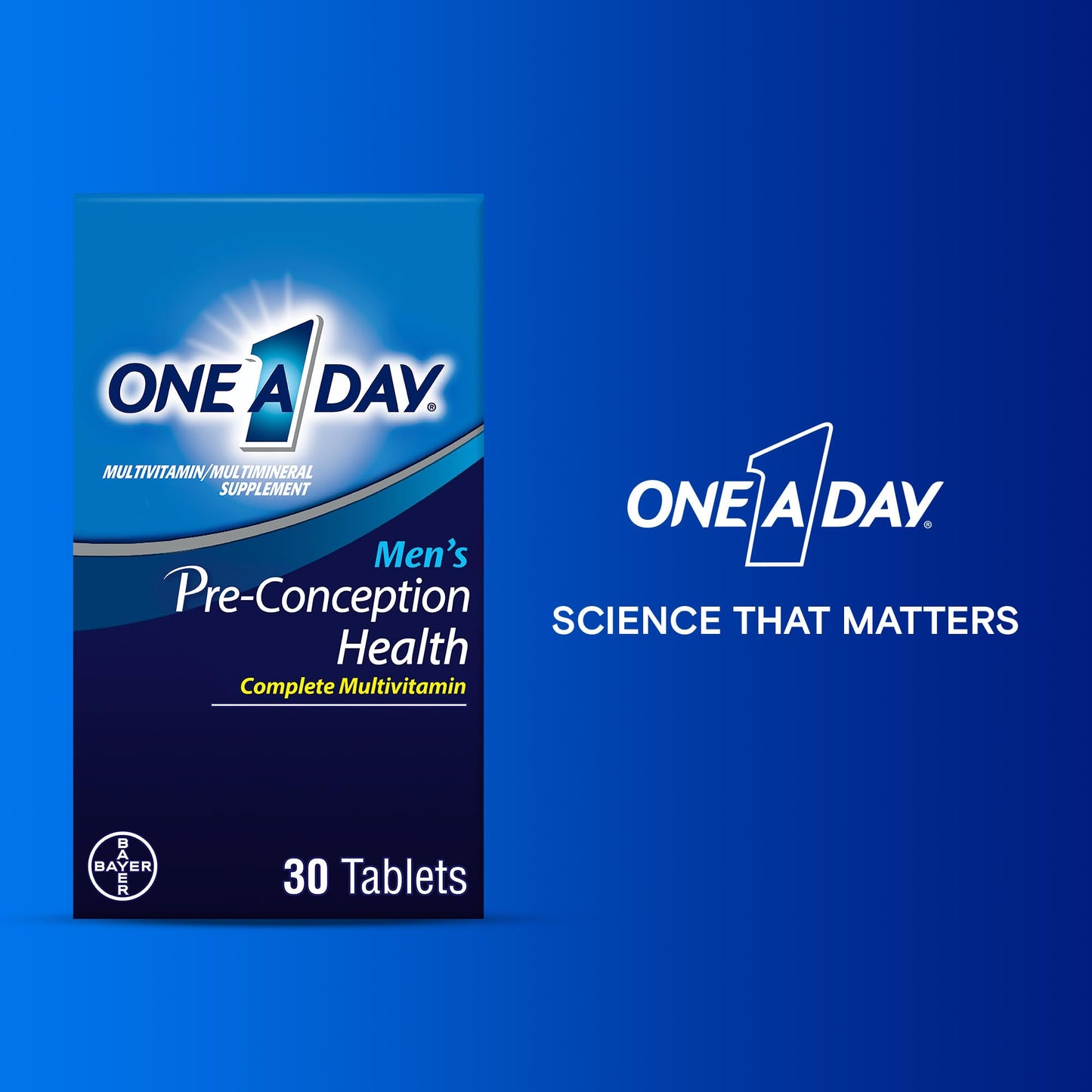 ONE A DAY Men's Pre-Conception Health Multivitamin to Support Sperm Health, 30 Tablets