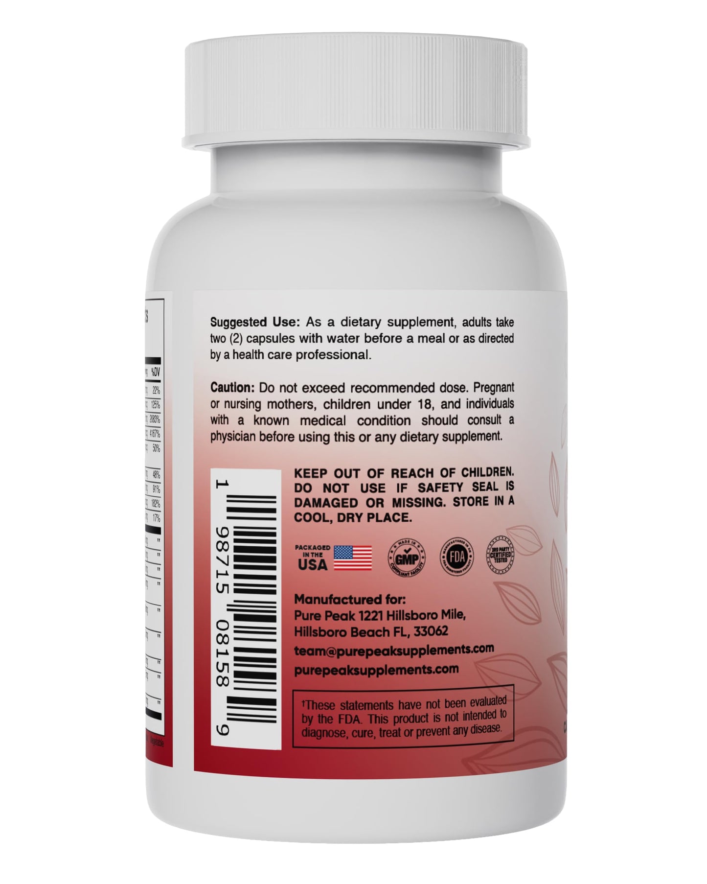 Pure Peak Thyroid Support Capsules 60 Count