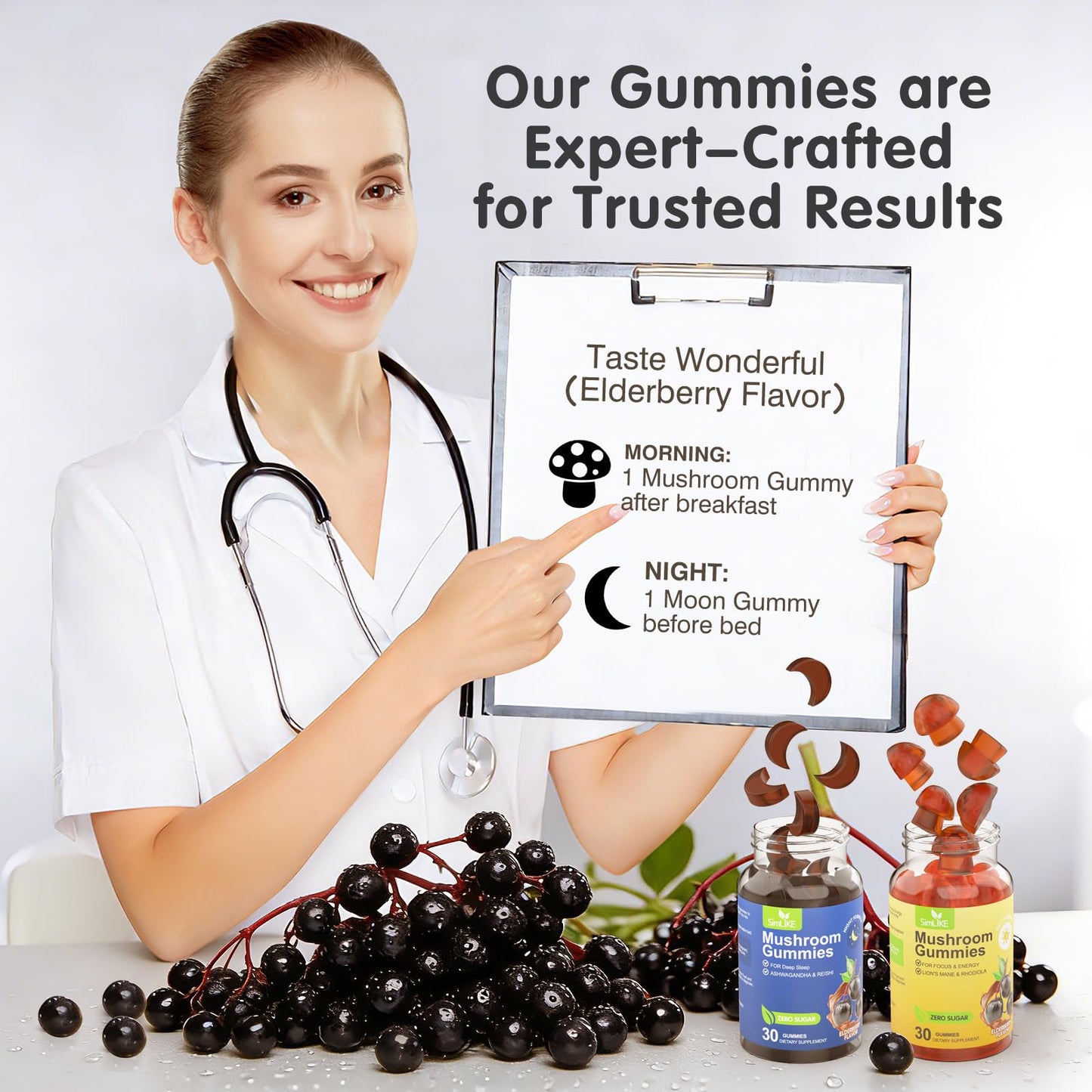 Simlike Mushroom Gummies 60 Gummies