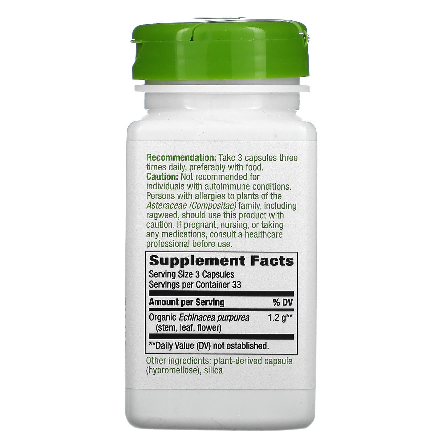 Nature's Way Echinacea Purpurea Herb Capsule, 100 Count