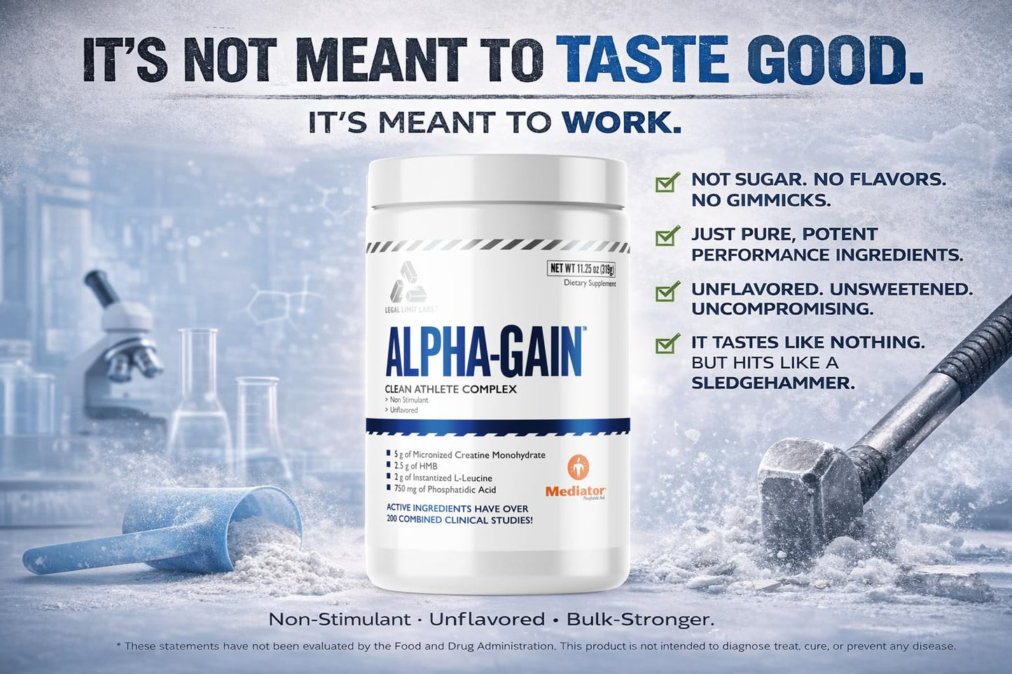 Complete Nutrition Alpha Gain Clean Athlete Complex Powder 16.6 oz