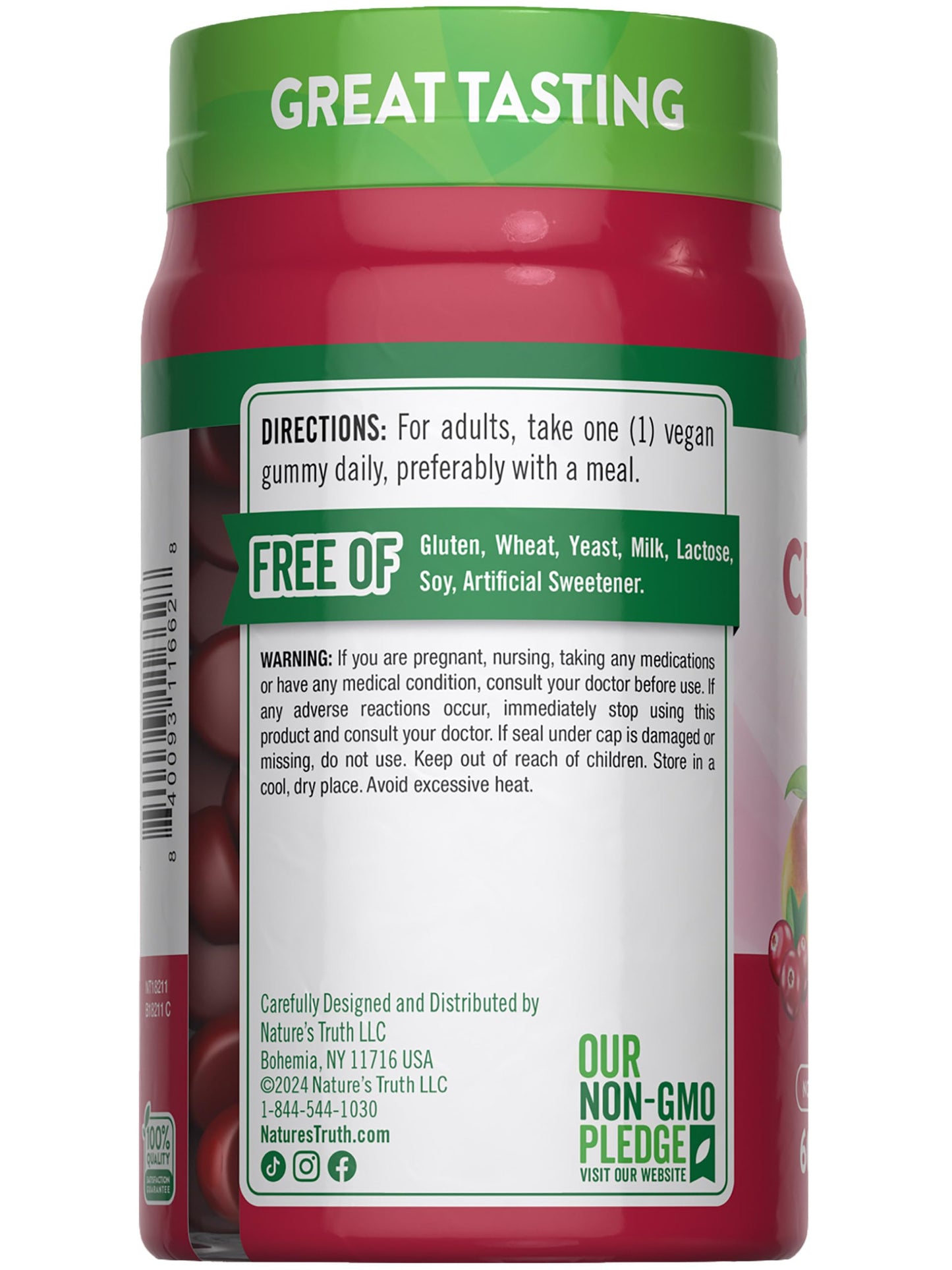 Nature's Truth Cranberry Gummies 60 Count