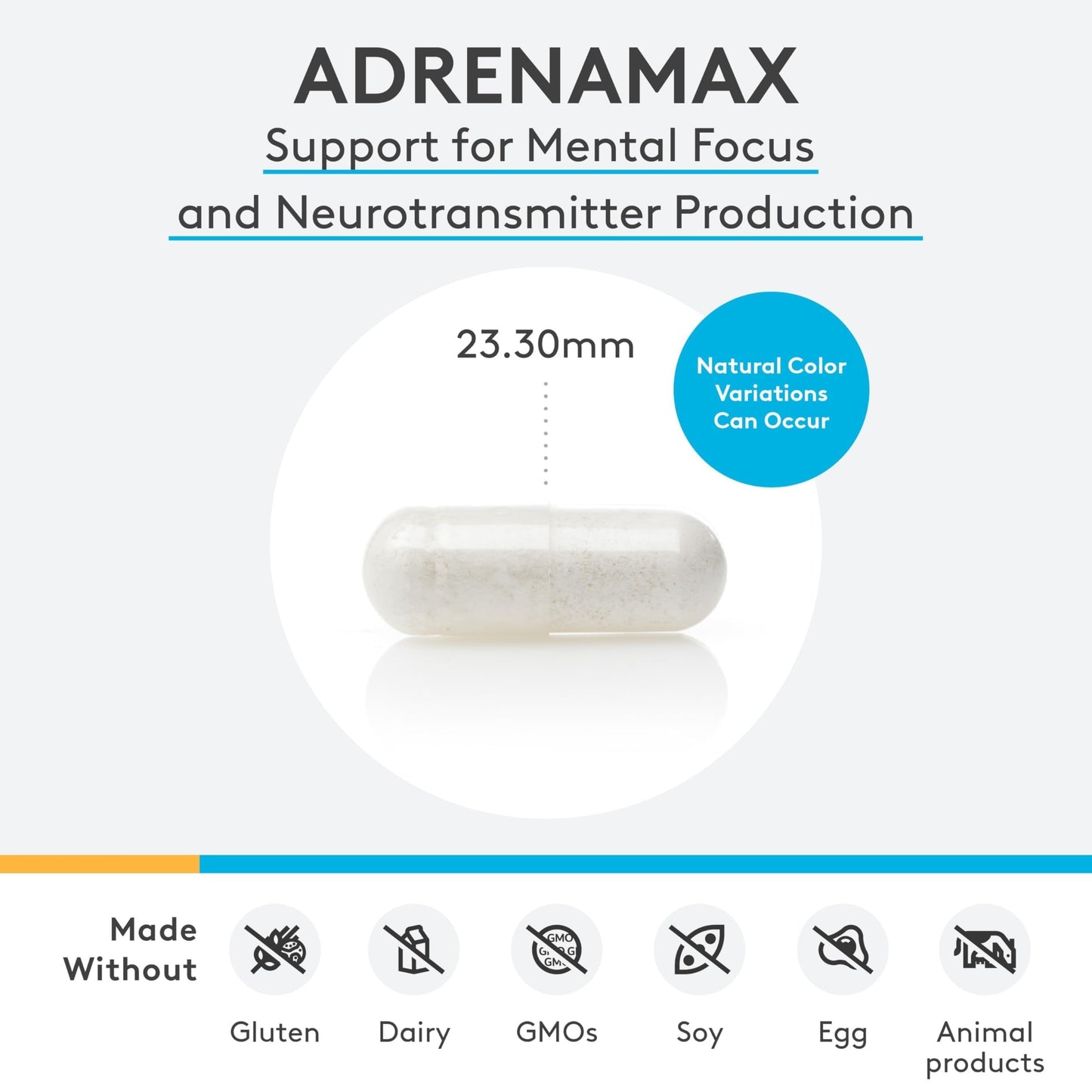 XYMOGEN AdrenaMax L-Tyrosine & NAC Formula Capsule, 120 Count