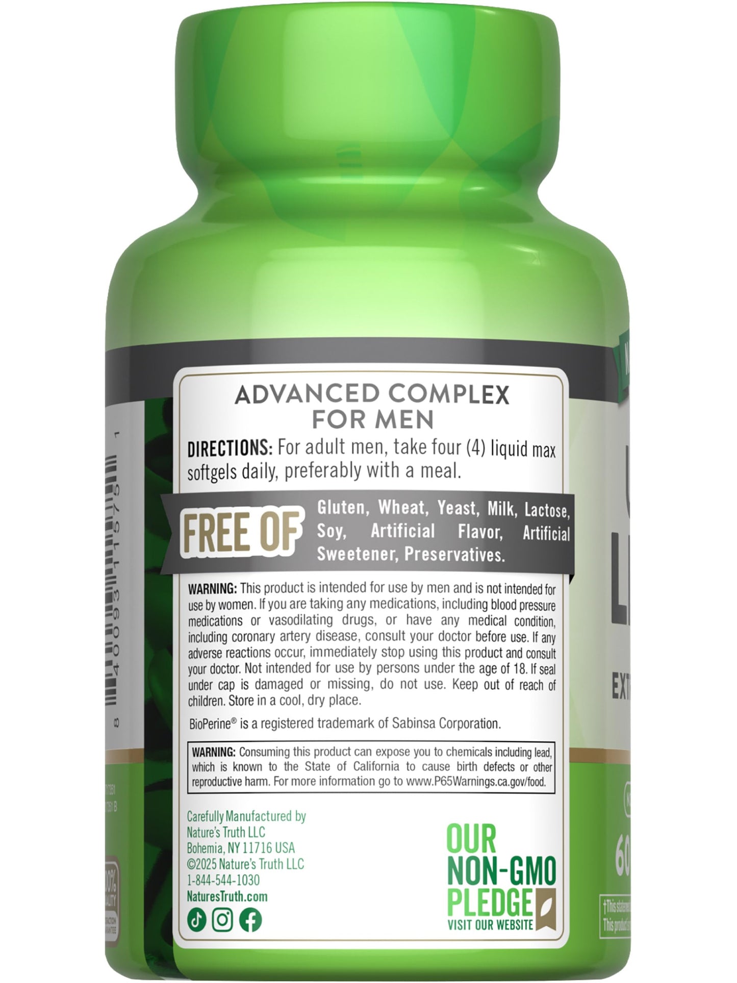 Nature's Truth Libido Supplement for Men Softgels 60