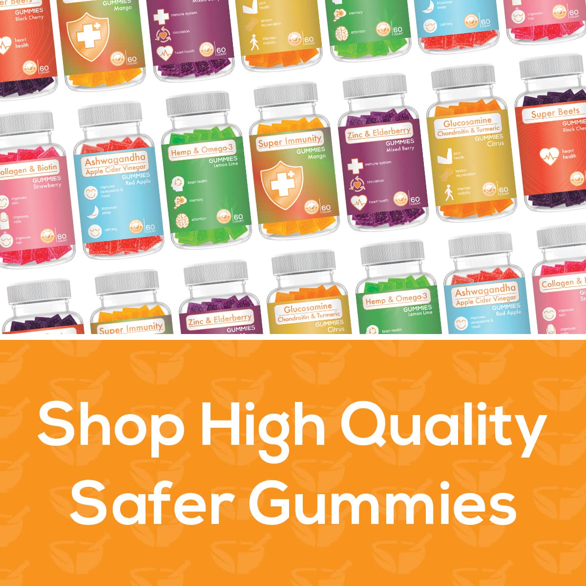 Safer Products Collagen Biotin Gummies 60 Count
