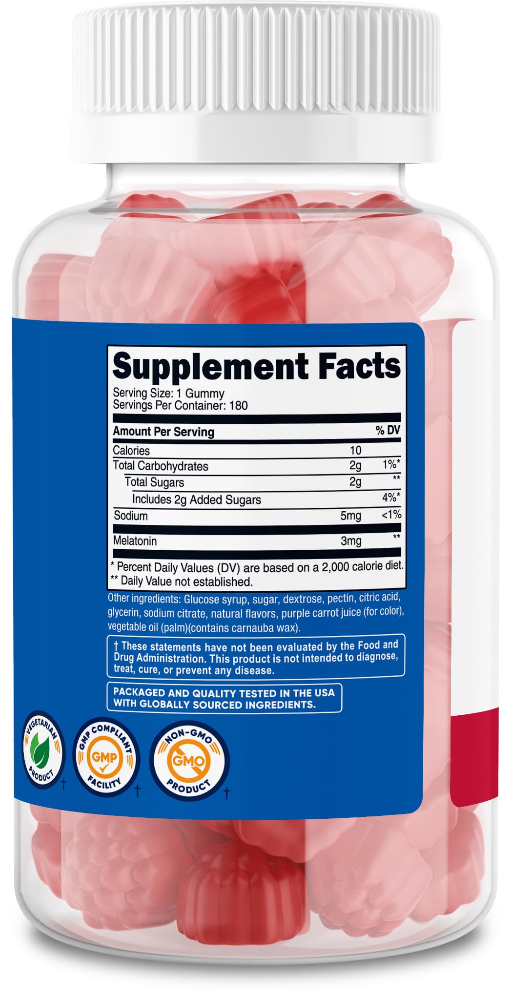 Nutricost Melatonin 3mg Gummies, 180 Count